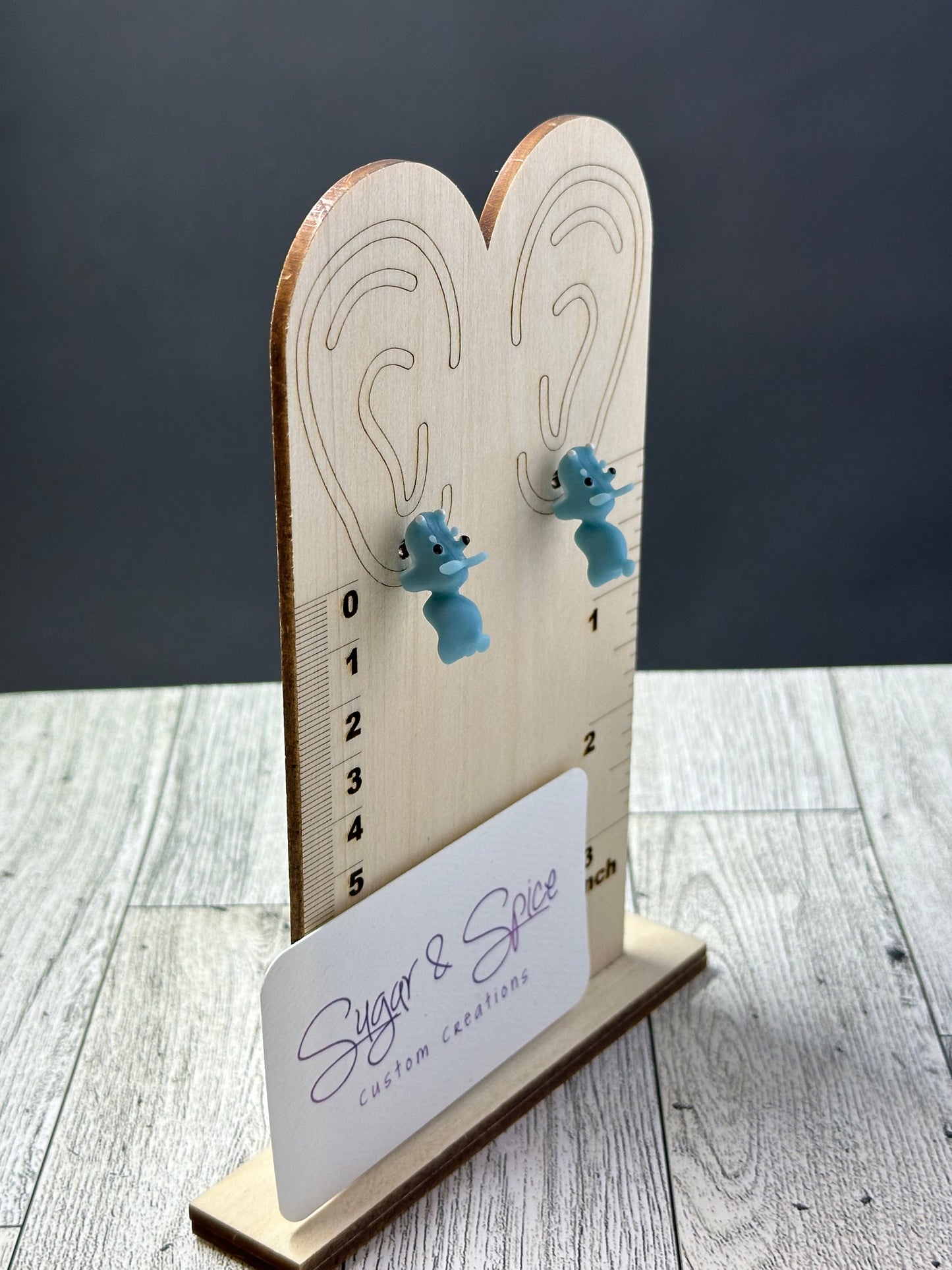 Clay Animal Ear Biters Stud Earrings