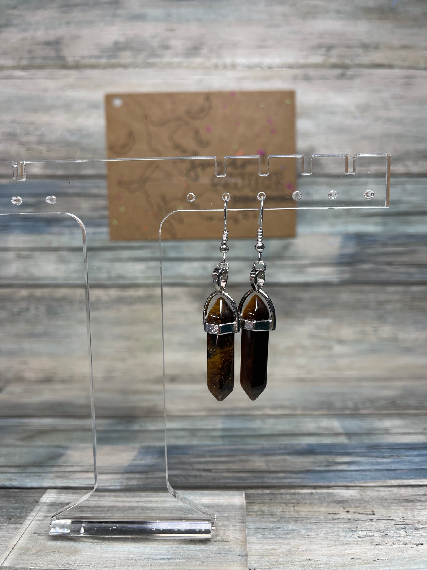 Tiger Eye Necklace and Earrings Bundle