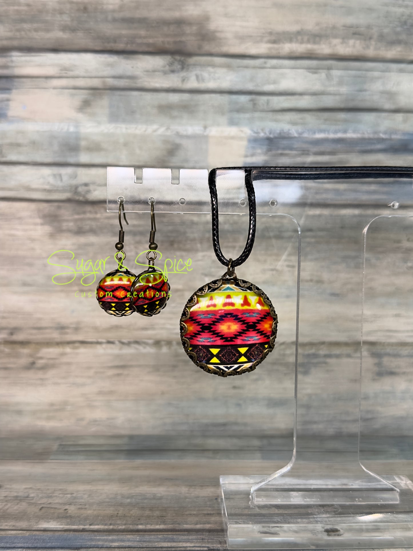 Aztec Necklace and Earrings Set