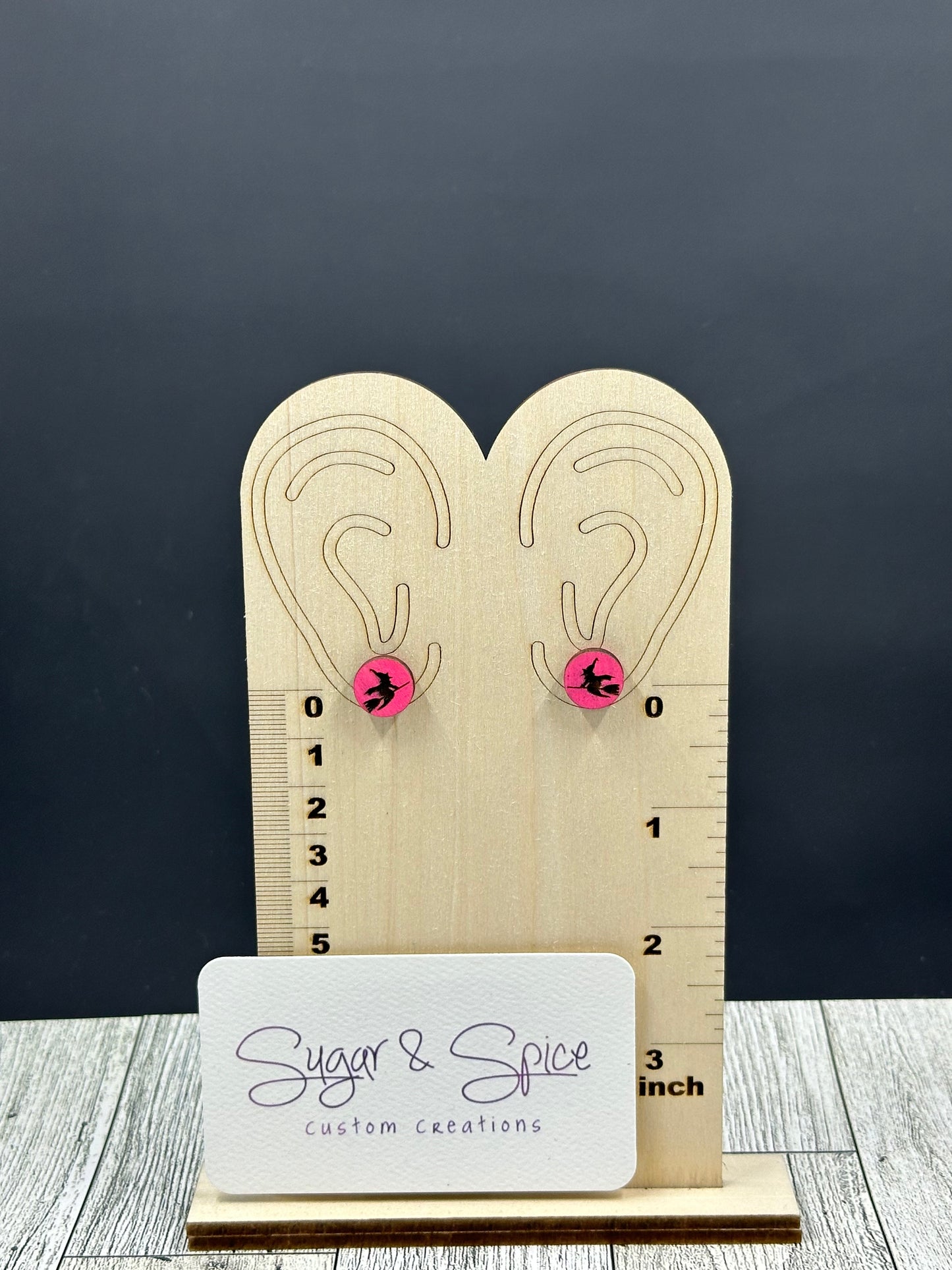 Laser Cut Witch Earrings