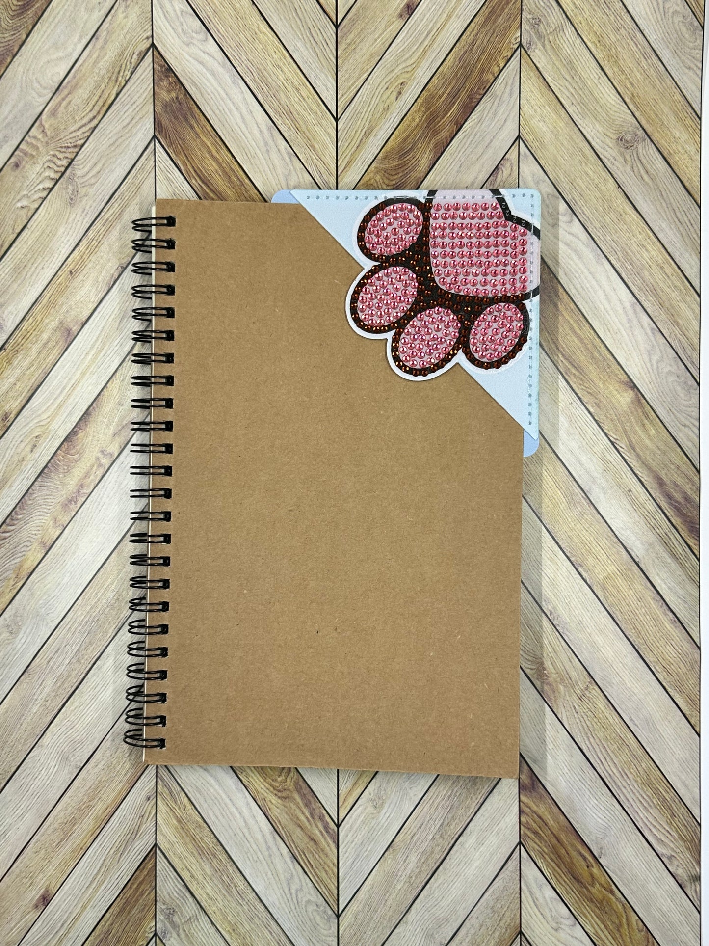 Paw Print Diamond Dotted Faux Leather Bookmarks