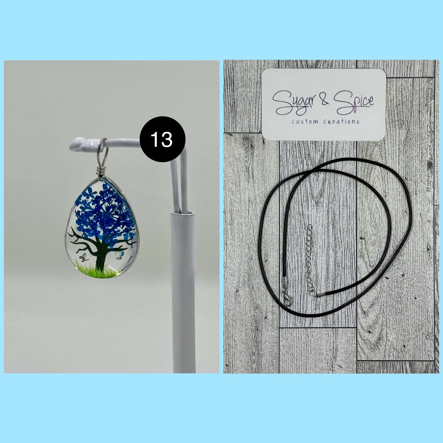 Pressed Dried Flower Charm Necklaces