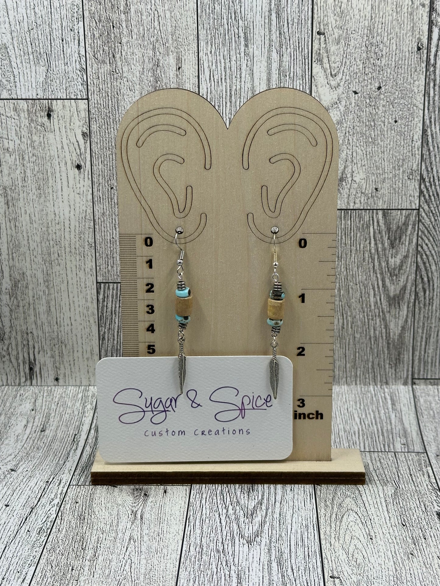 Unique Single Feather Earrings