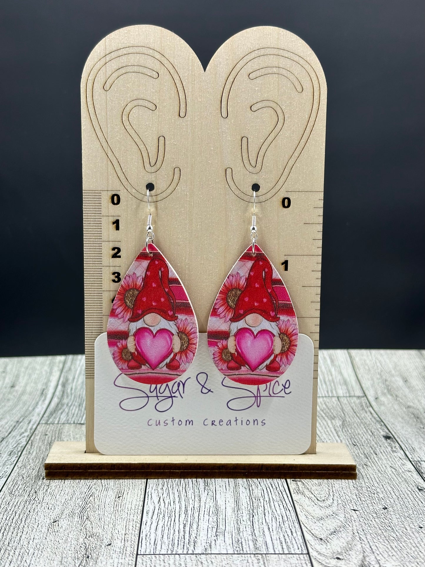 Gnome Loving Teardrop Dangle Earrings