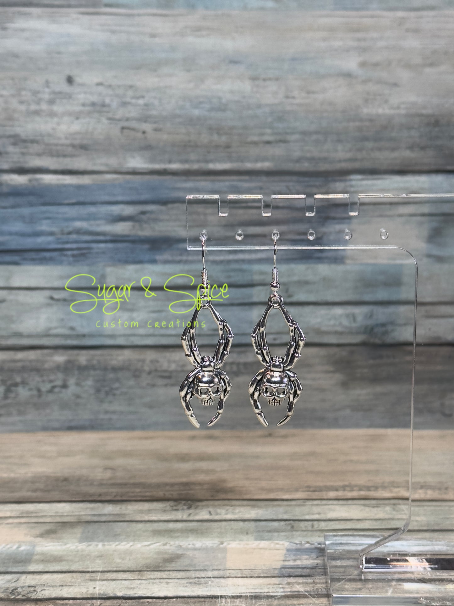 Silver Dangle Halloween Earrings