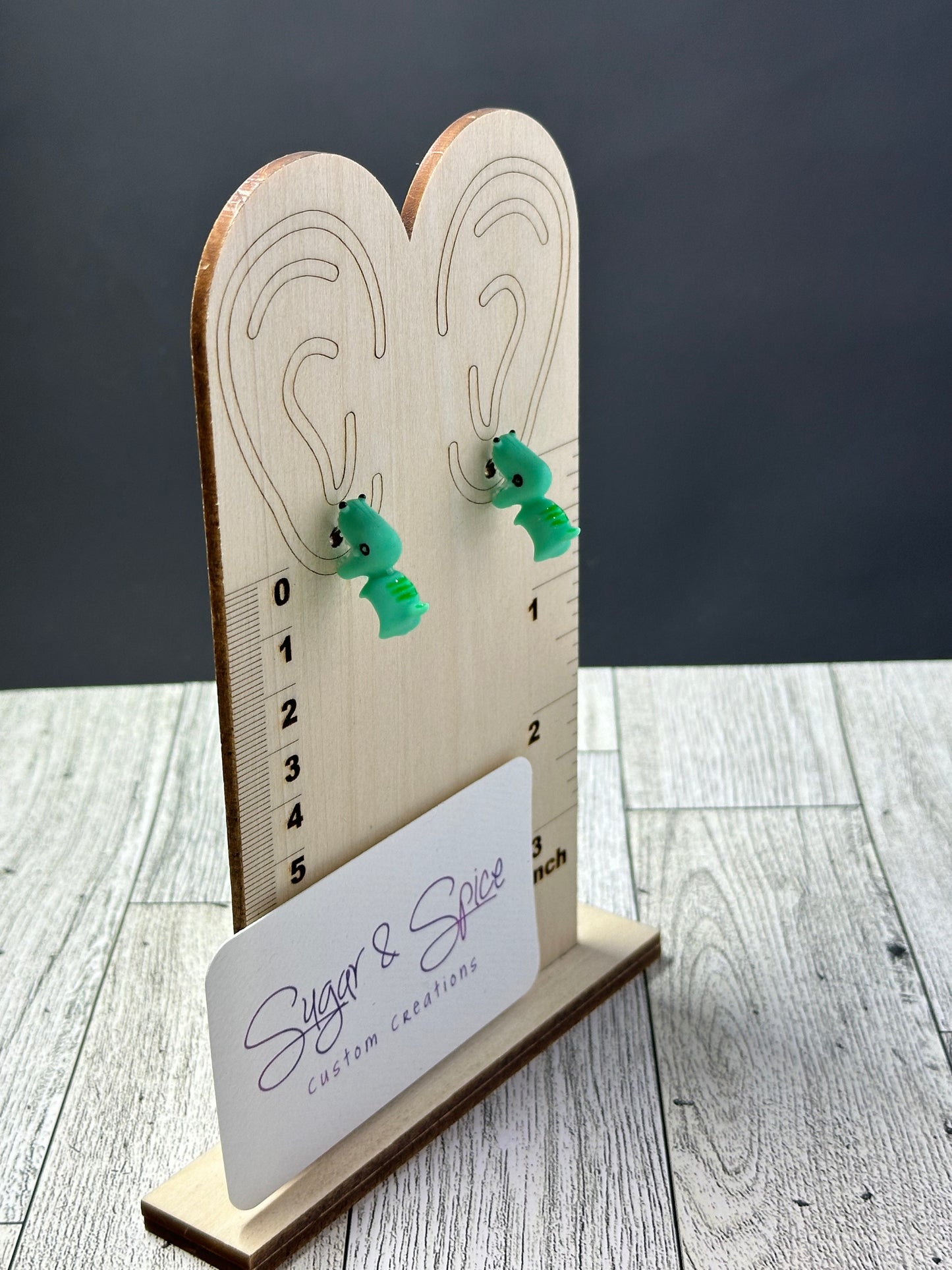Clay Animal Ear Biters Stud Earrings