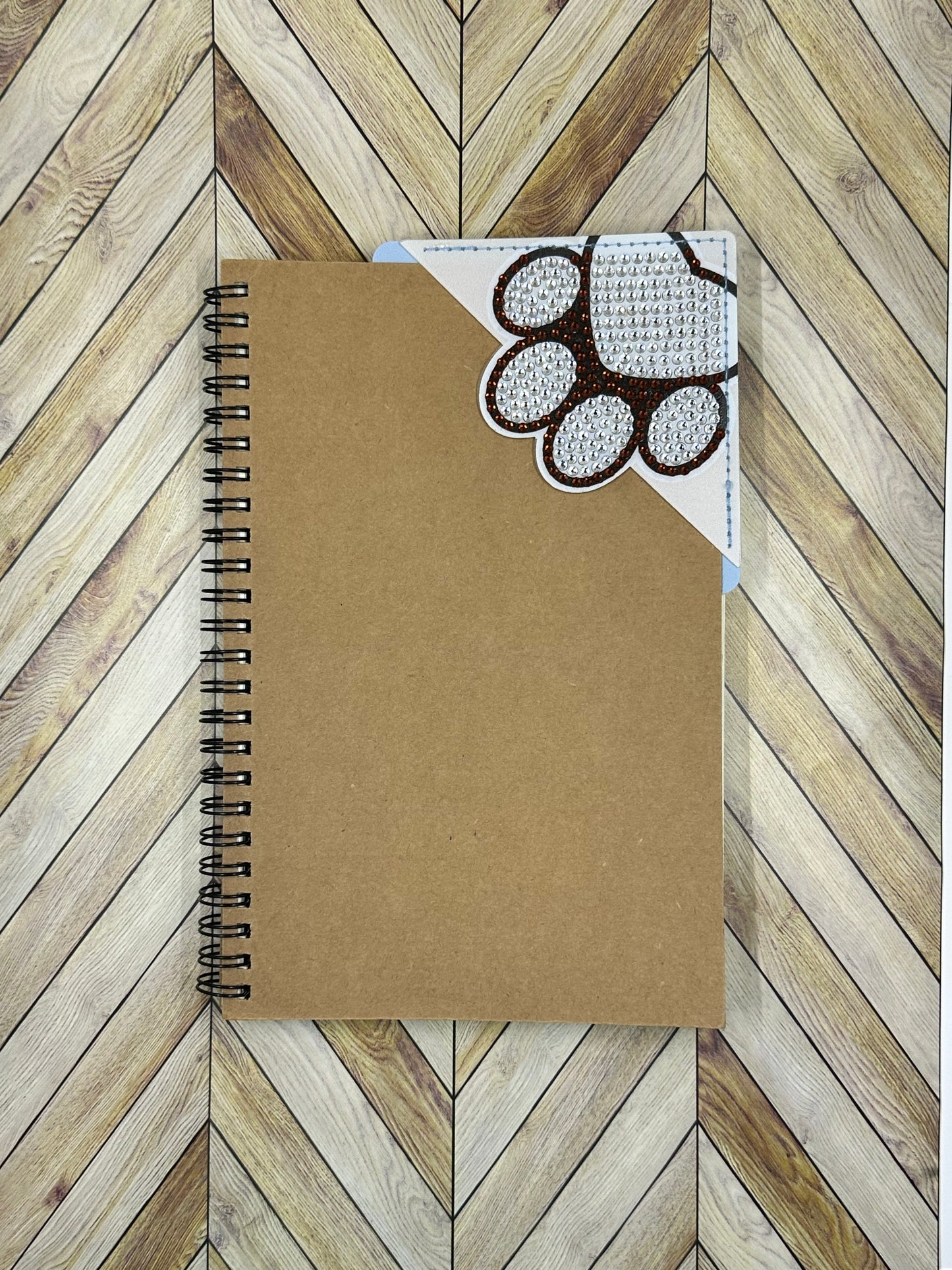 Paw Print Diamond Dotted Faux Leather Bookmarks
