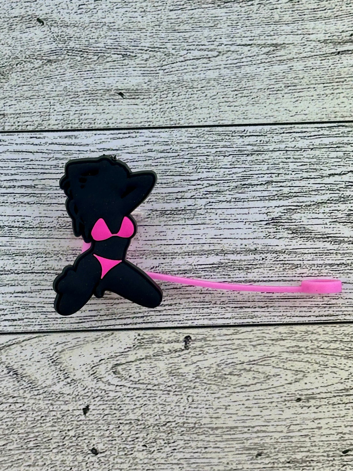 Pink Bikini Women Straw Toppers