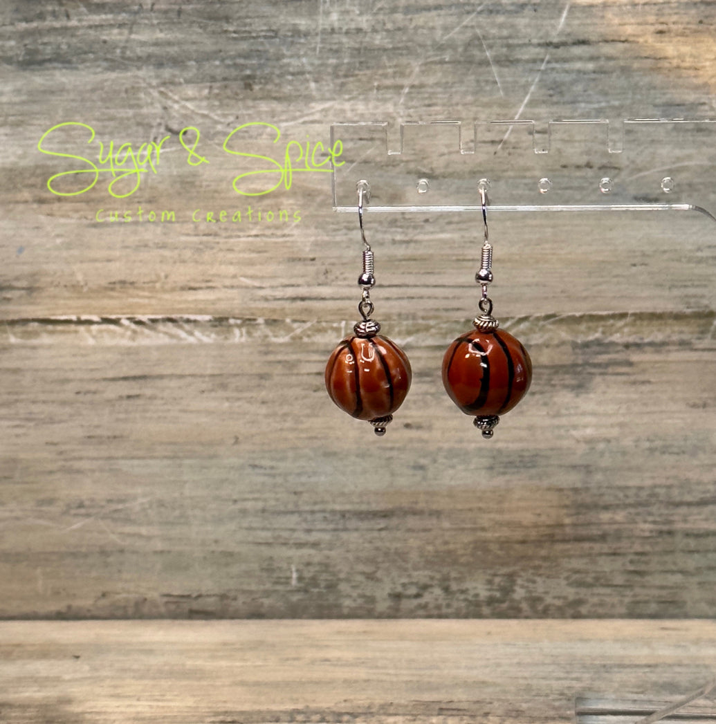 Ceramic Sport Ball Earrings