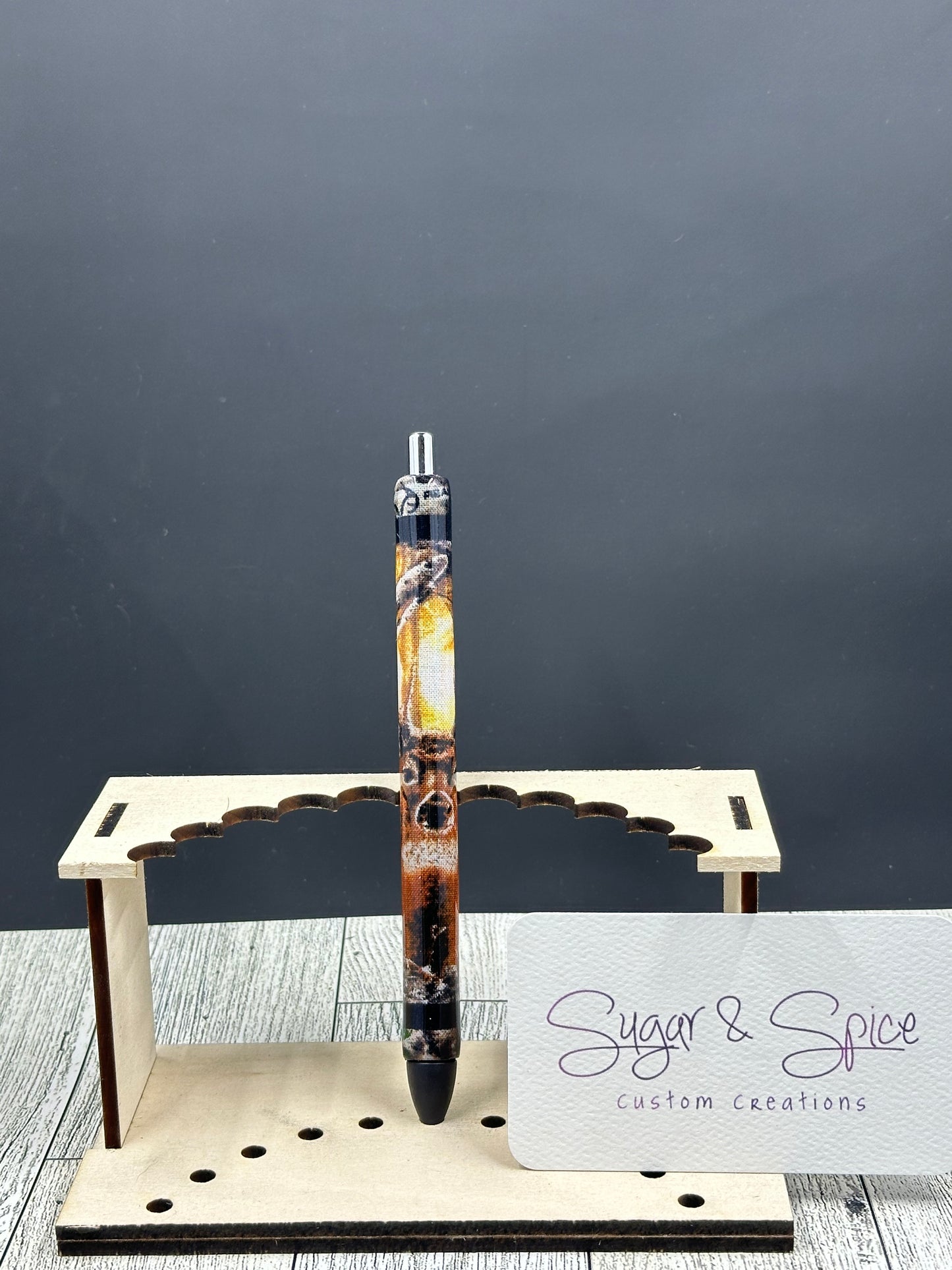 Camo/Deer Fabric Wrapped Resin Pen