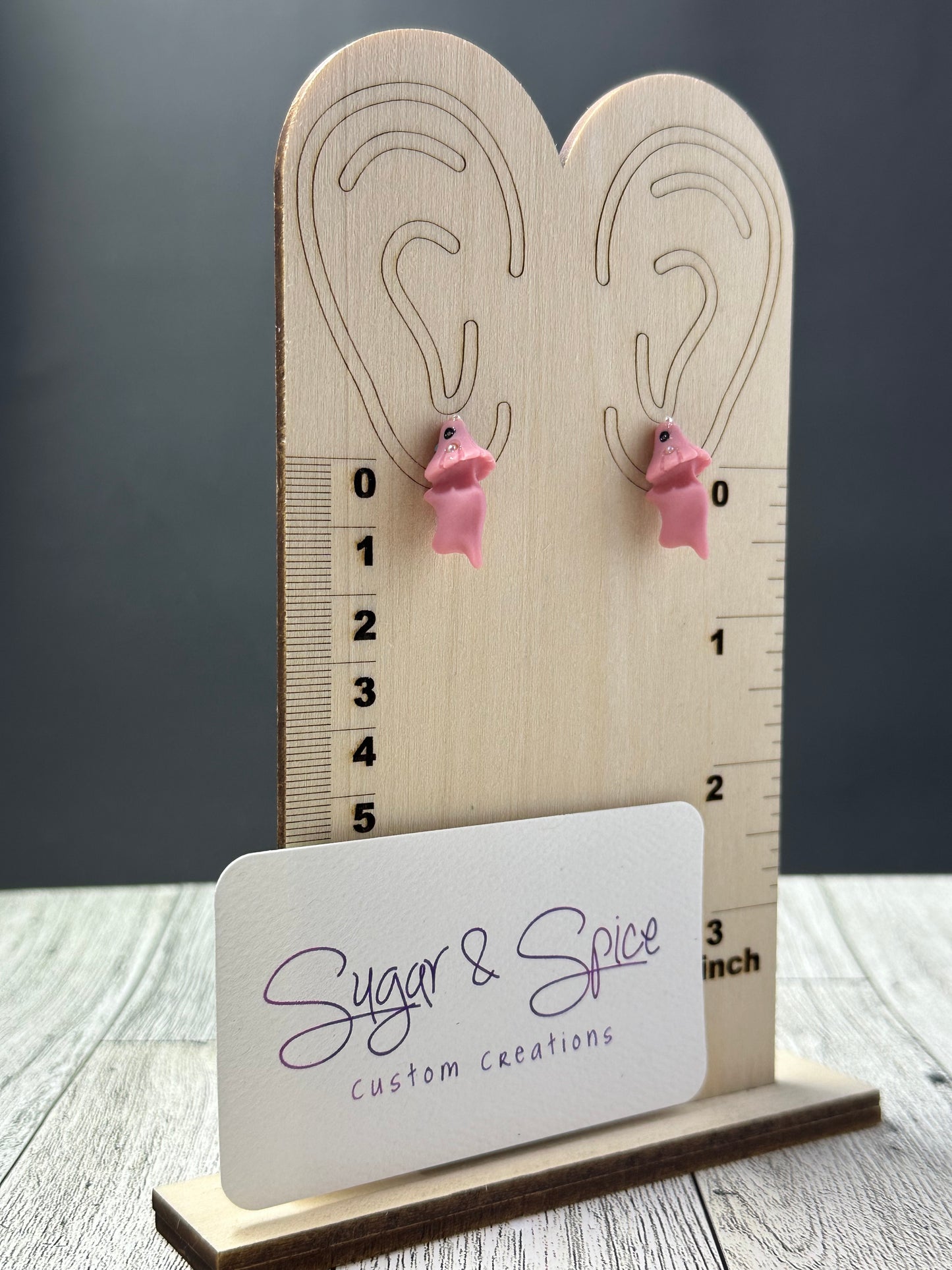 Clay Animal Ear Biters Stud Earrings