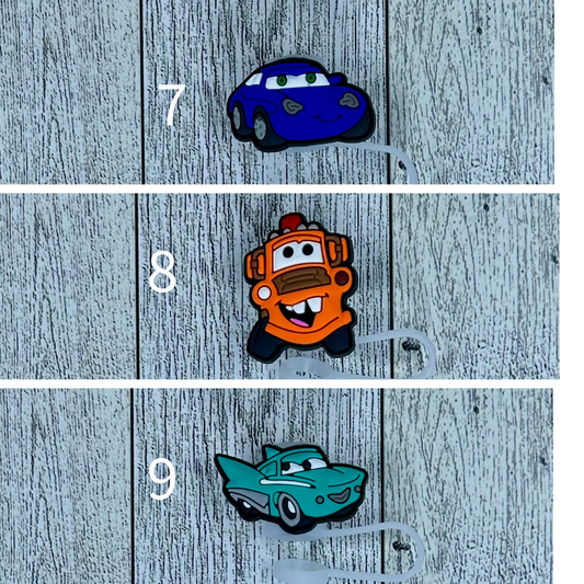 Cartoon Cars Straw Toppers