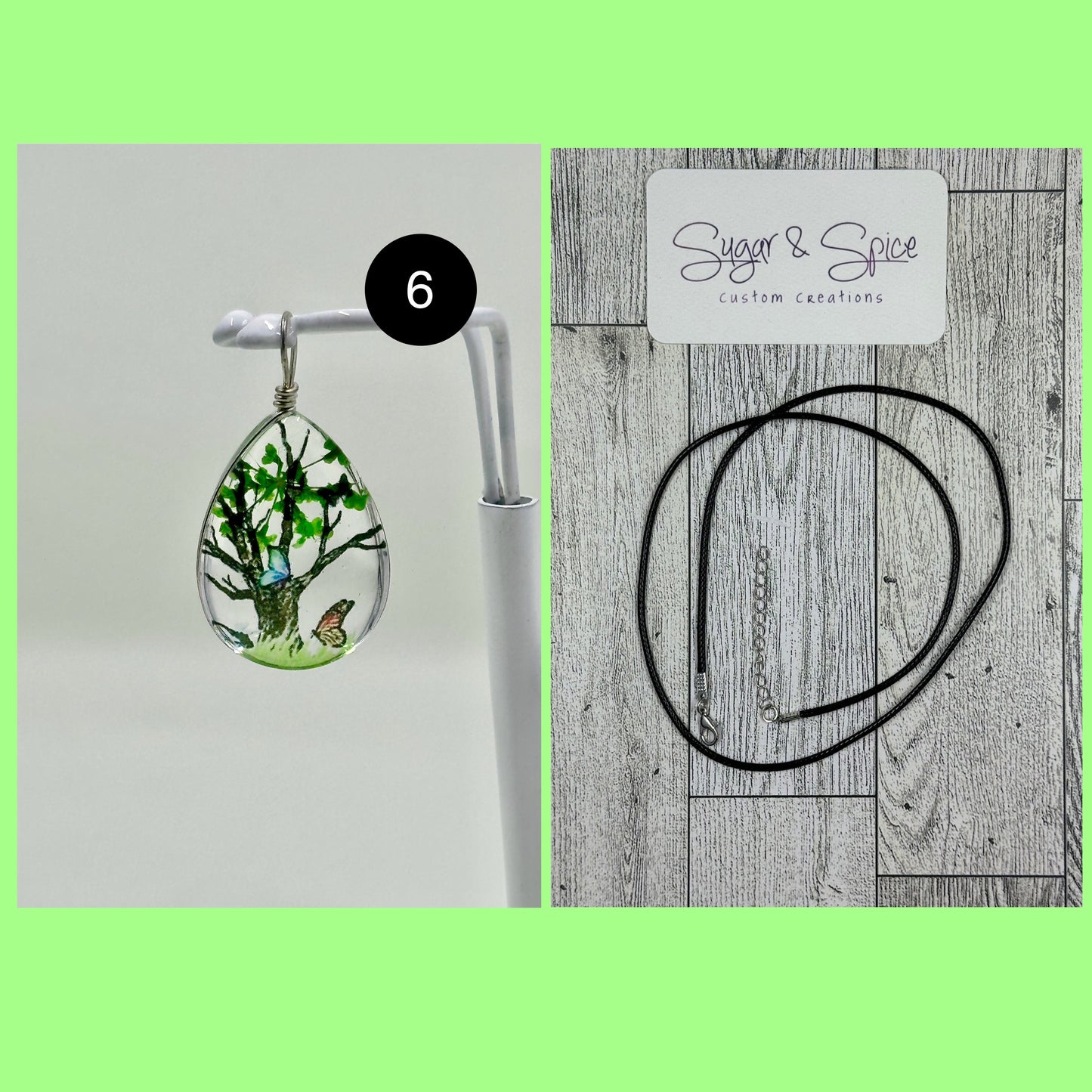 Pressed Dried Flower Charm Necklaces