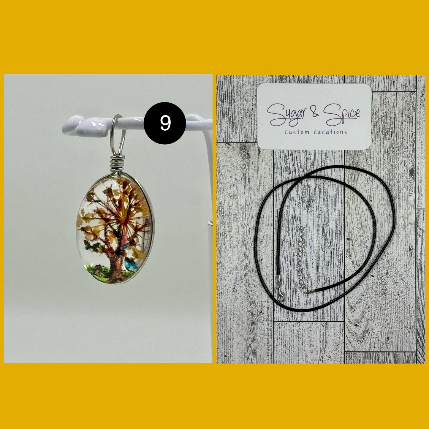 Pressed Dried Flower Charm Necklaces