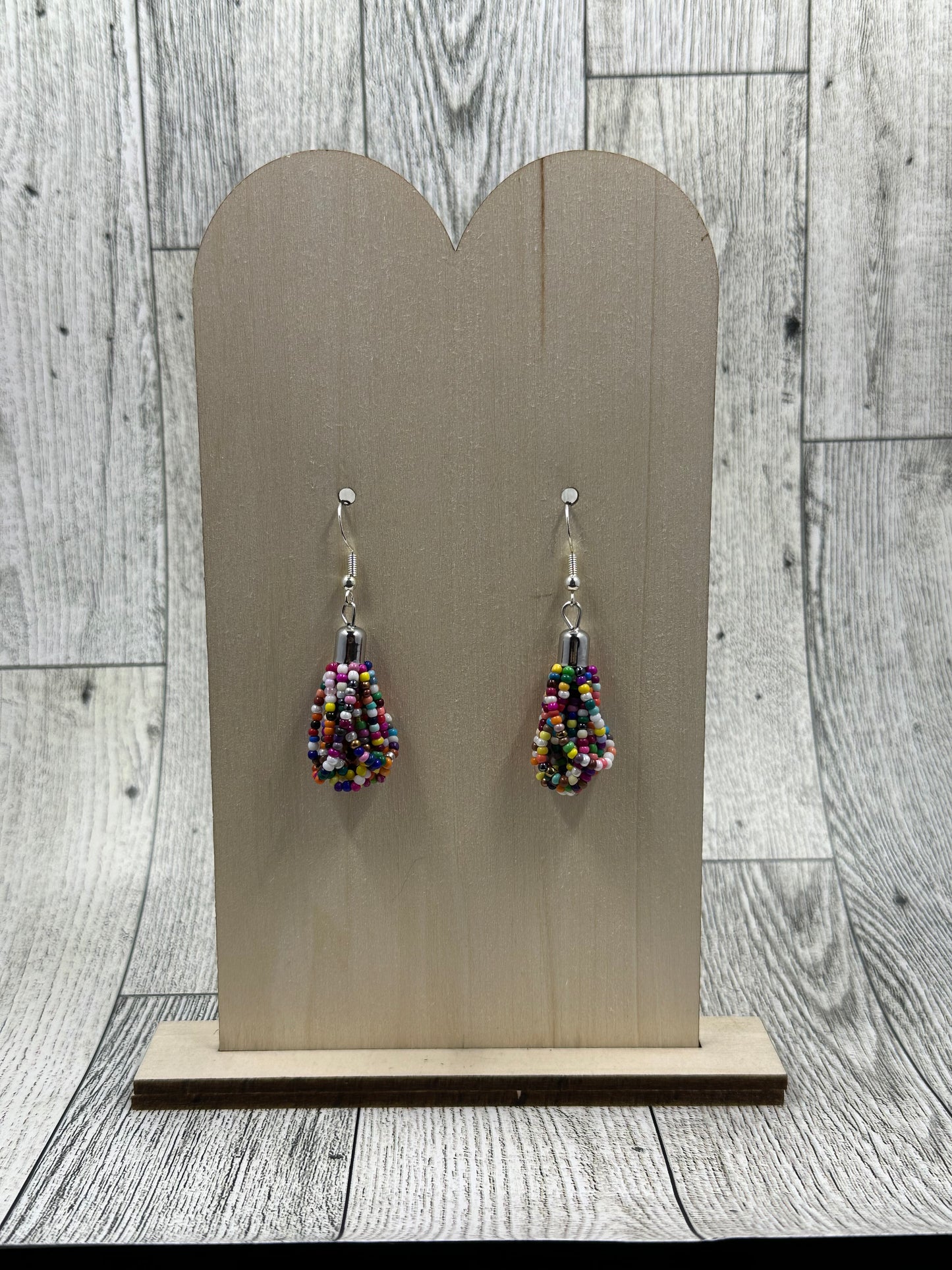 Confetti tassel dangle earrings