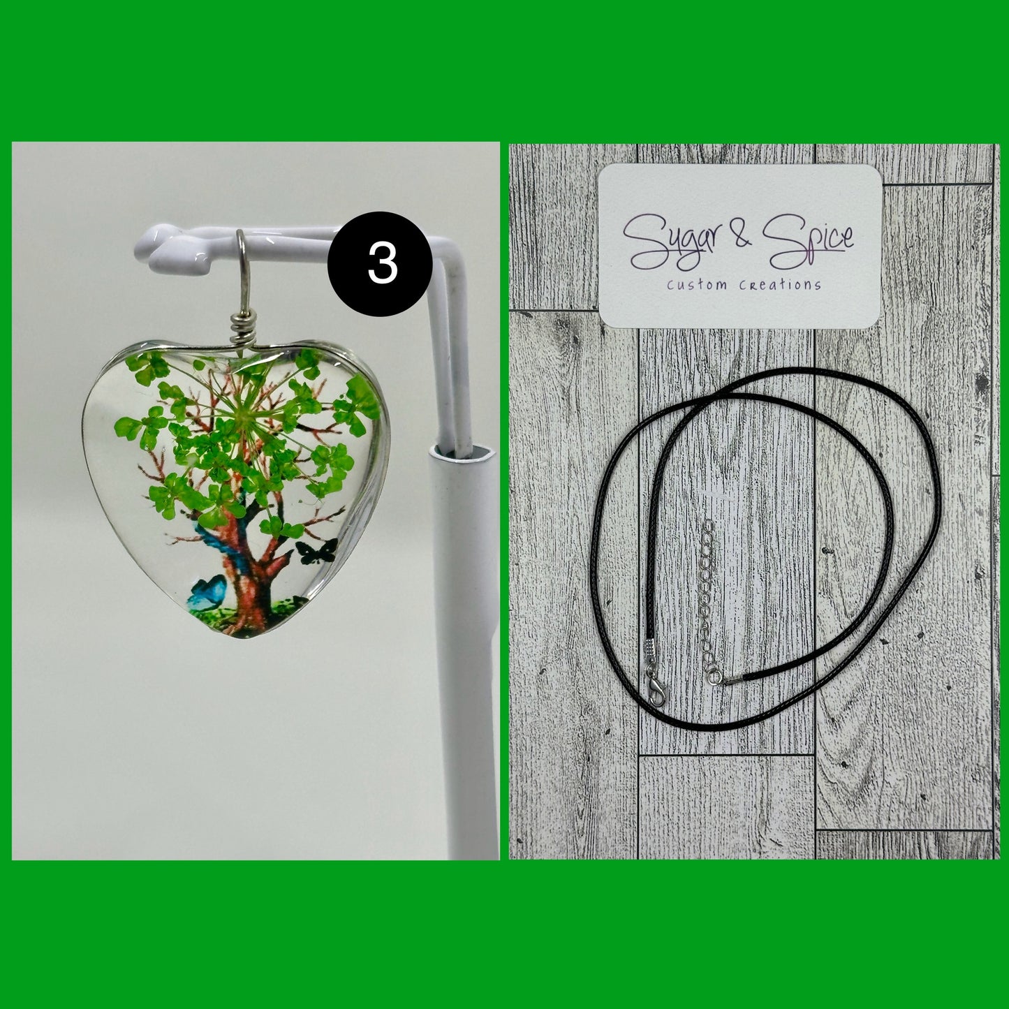 Pressed Dried Flower Charm Necklaces
