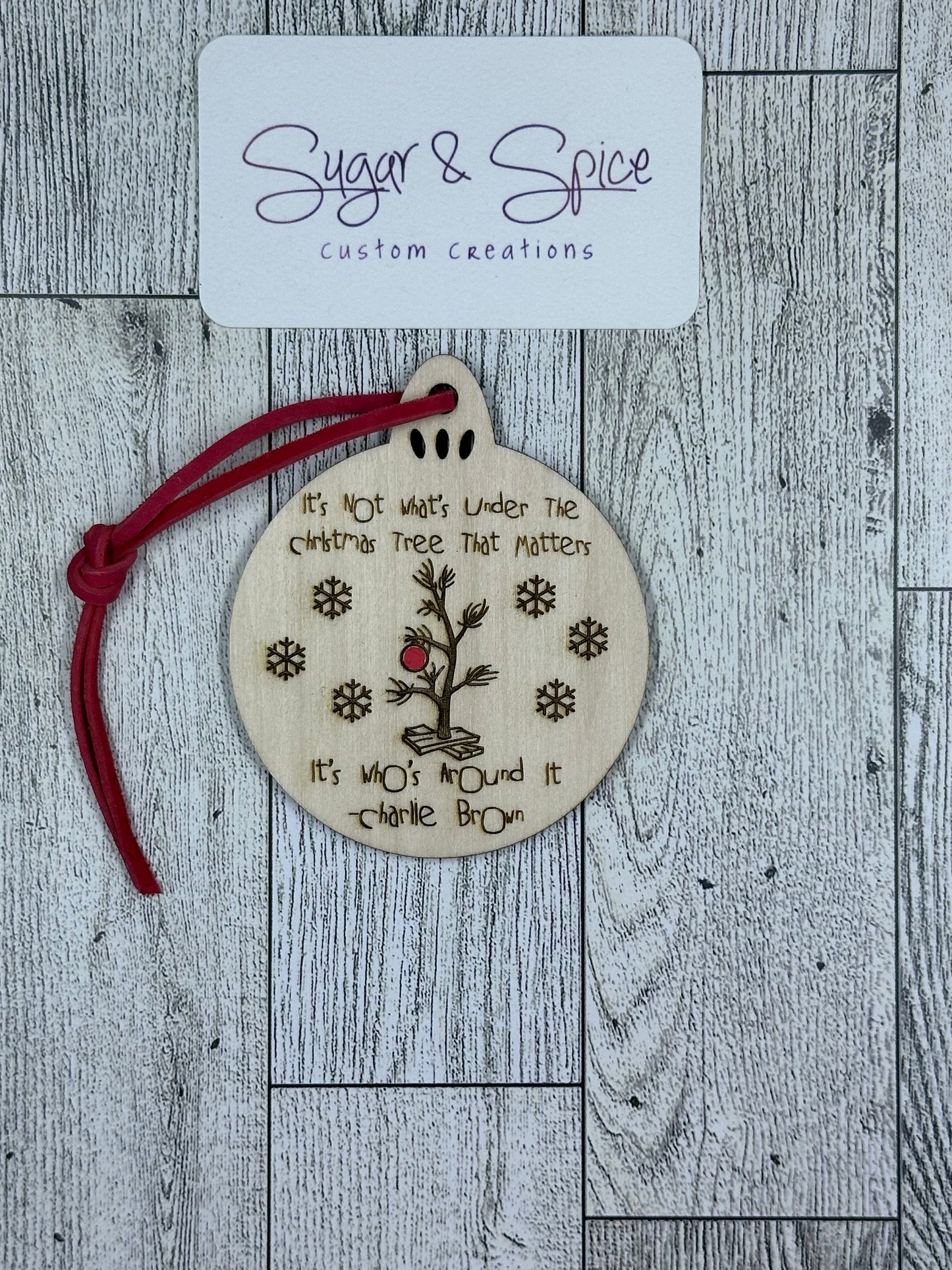 It’s Not What’s Under The Tree Charlie Brown Ornament