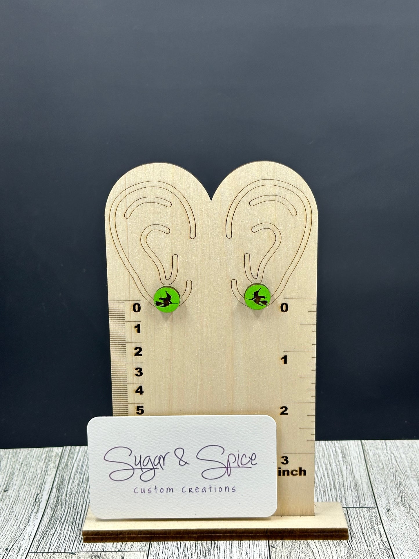 Laser Cut Witch Earrings