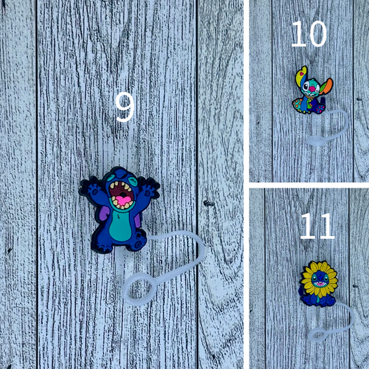 Blue Dog Straw Toppers Set 3