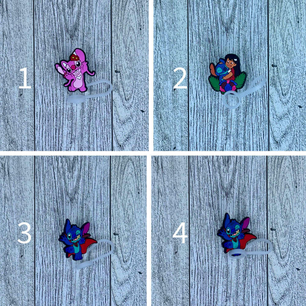 Blue Dog Straw Toppers Set 3