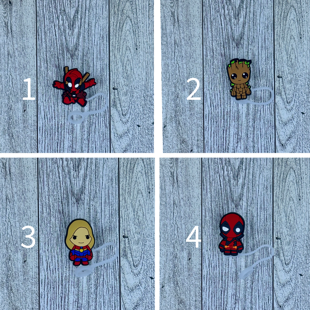 Marvel Inspired Straw Toppers