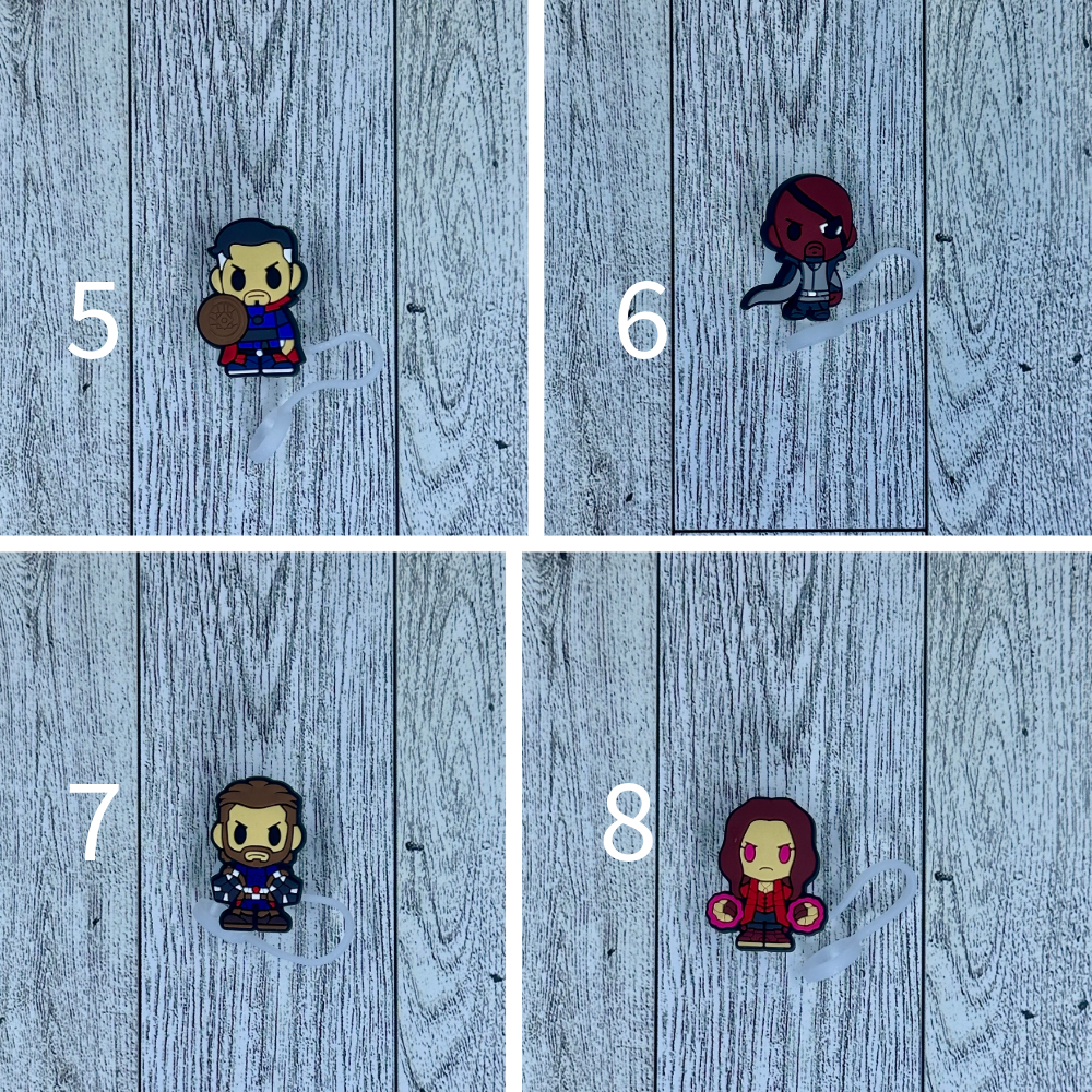 Marvel Inspired Straw Toppers