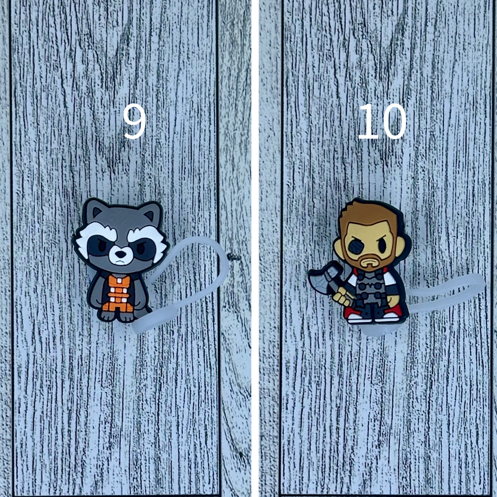Marvel Inspired Straw Toppers