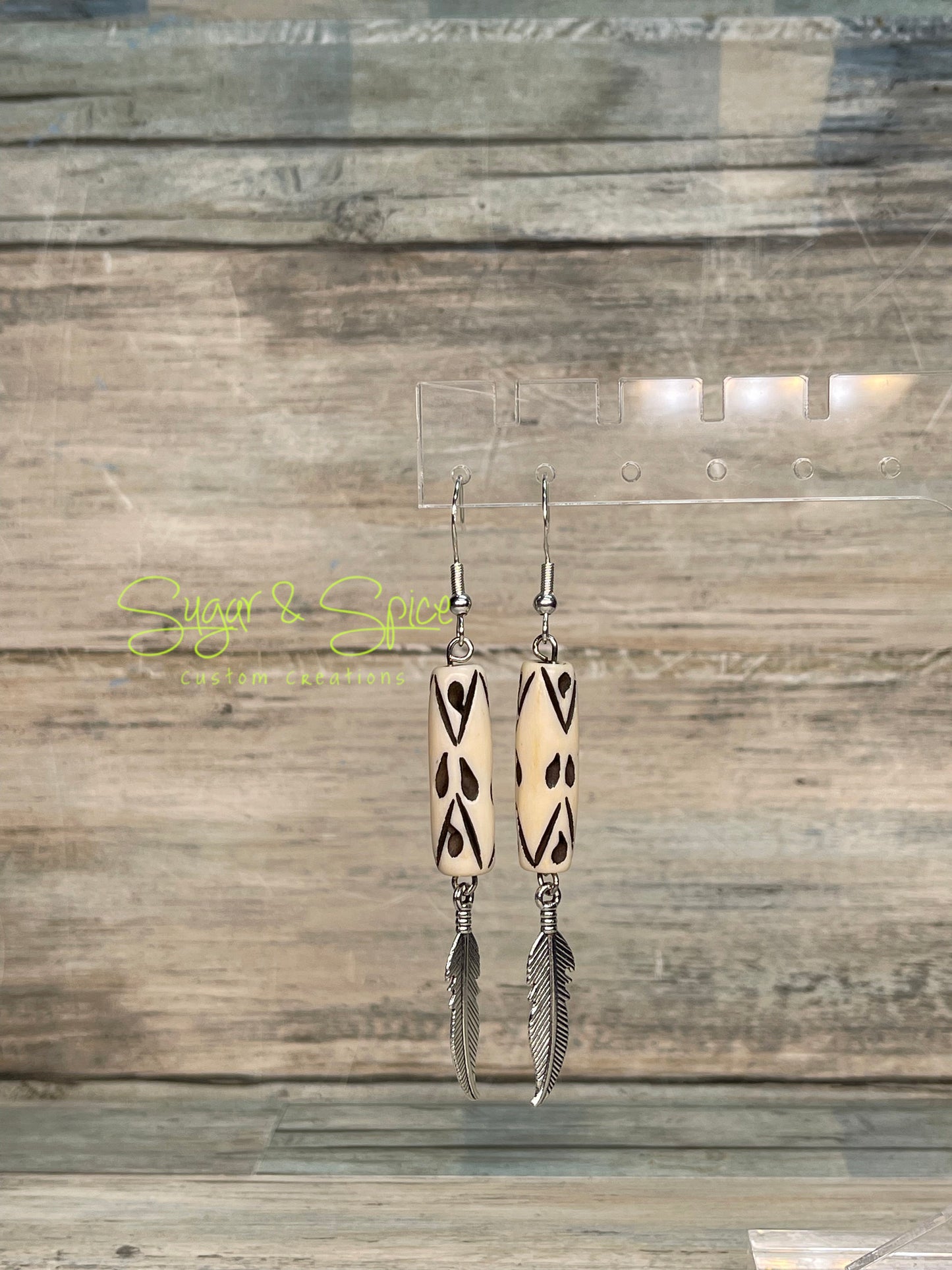 Various Jasper, Bone and Turquoise Dangle Earrings