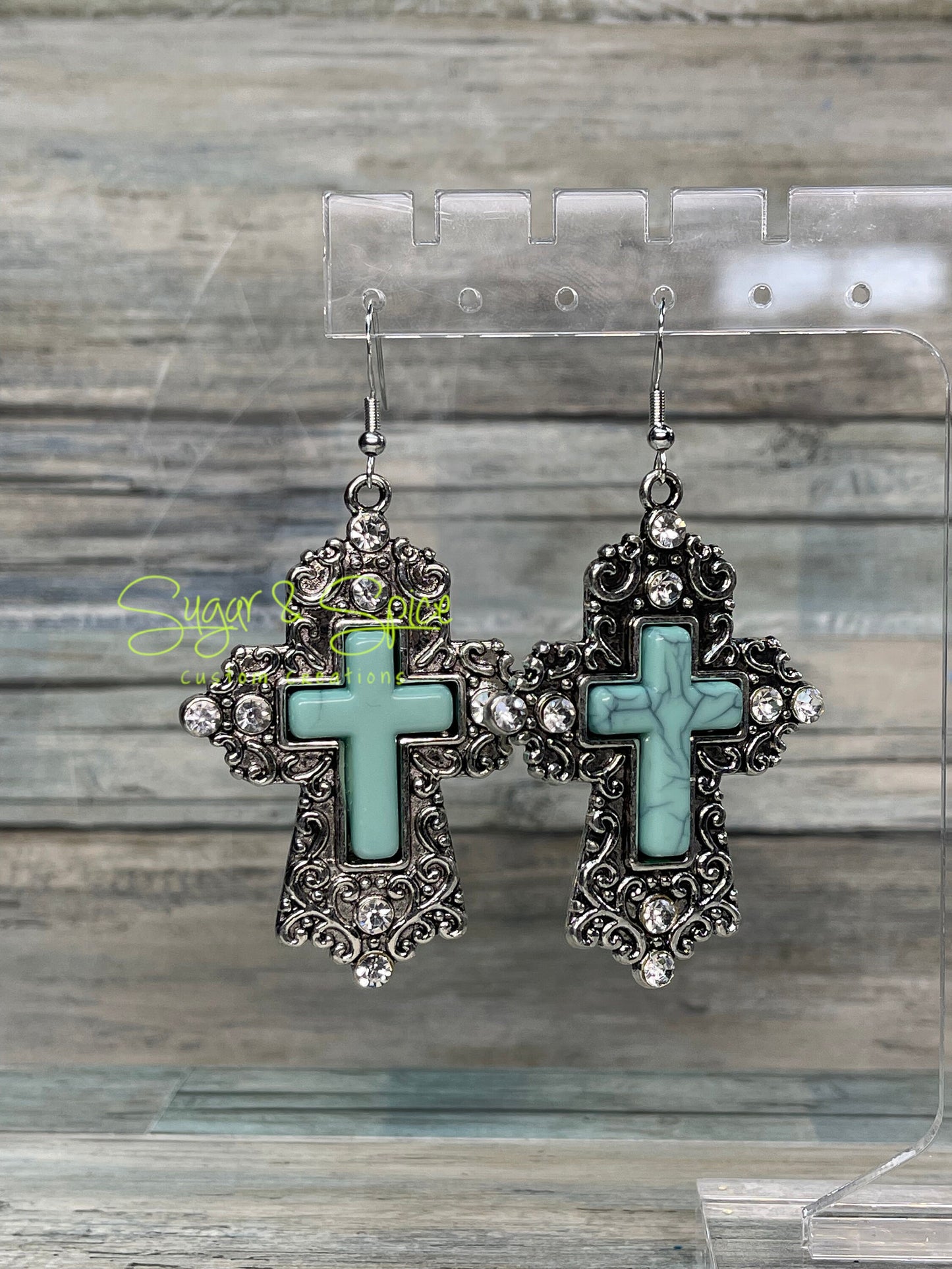 Turquoise Cross Earrings and Necklaces