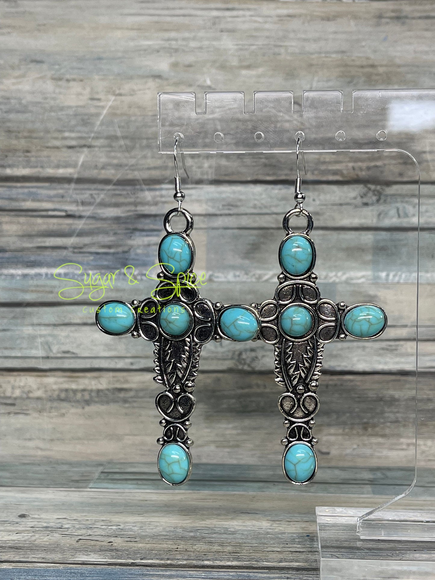 Turquoise Cross Earrings and Necklaces