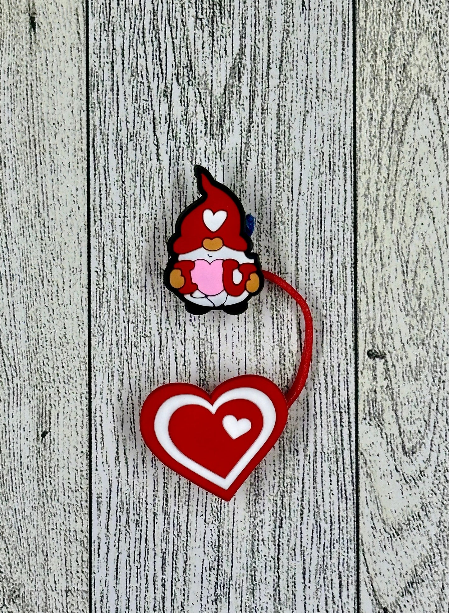 Valentine Straw Toppers with Two Focal Points