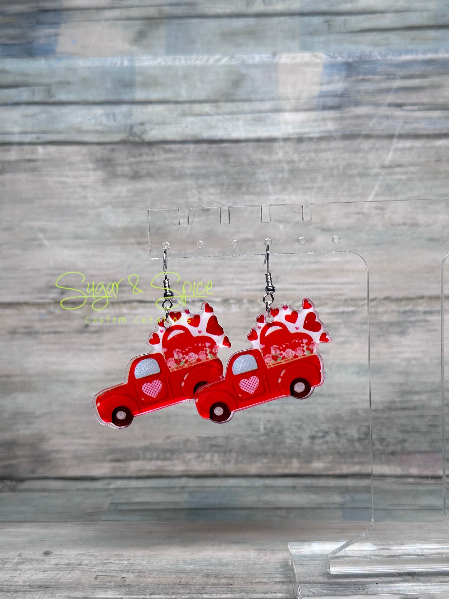 Acrylic Valentine Earrings
