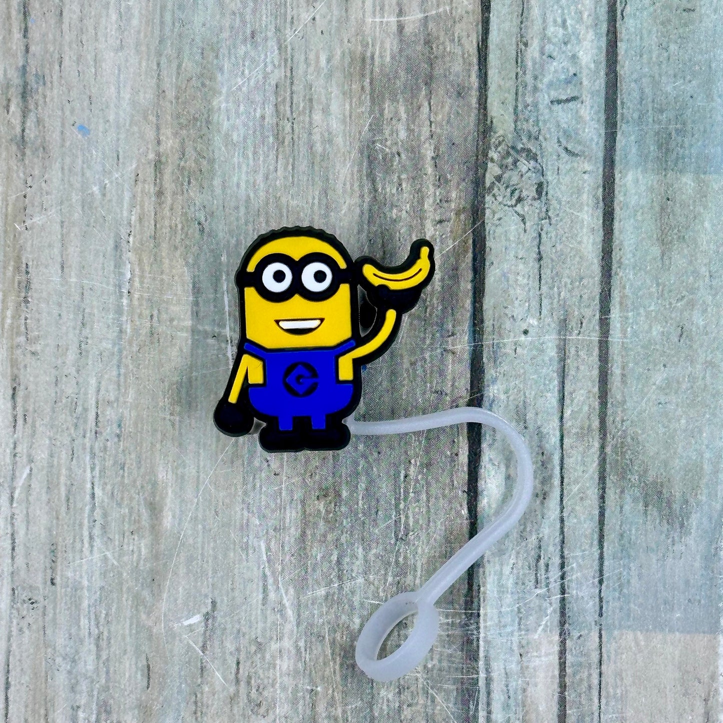 Yellow Capsule-Shaped Creature Straw Toppers