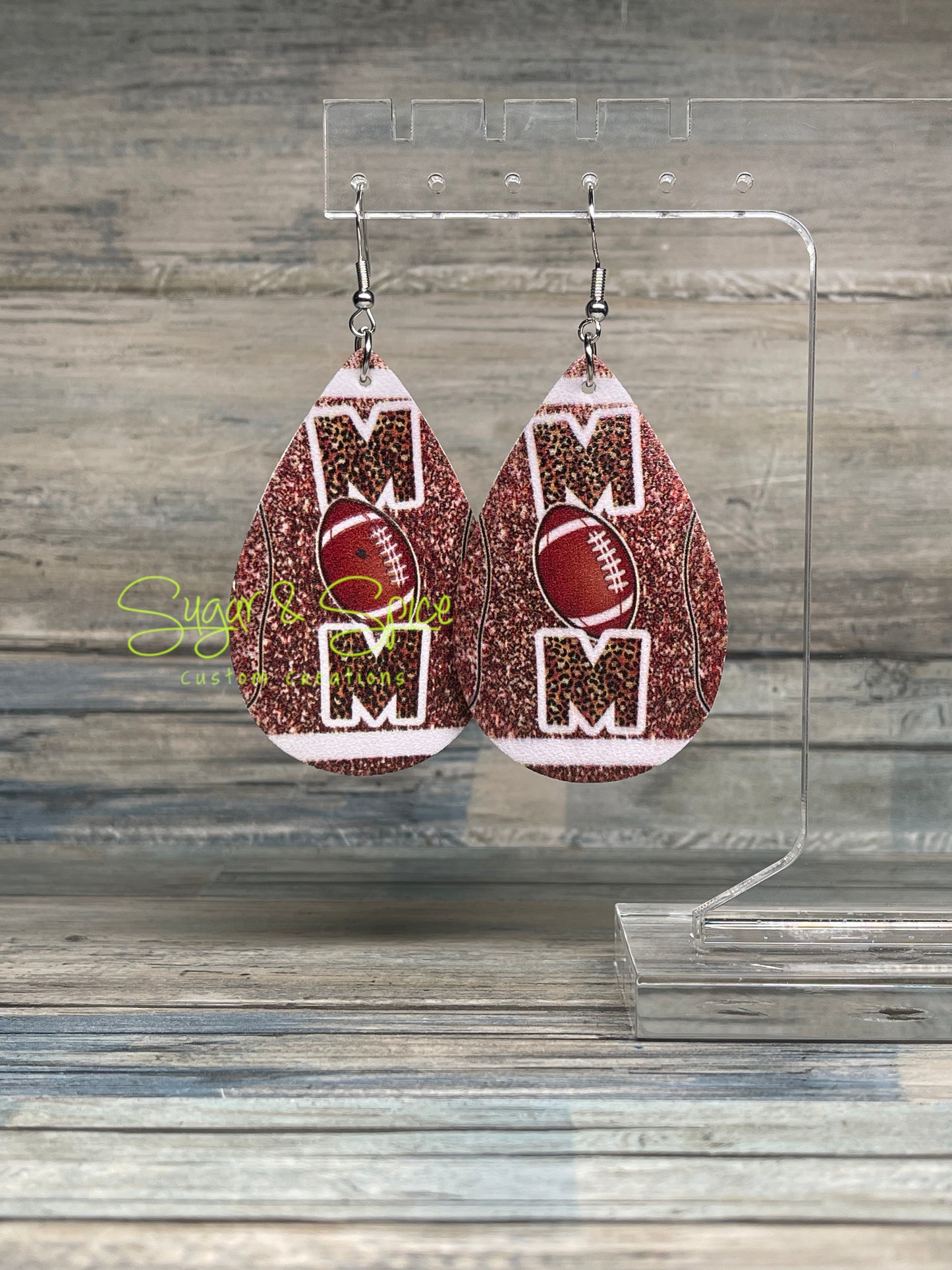 Faux Leather Sport Earrings