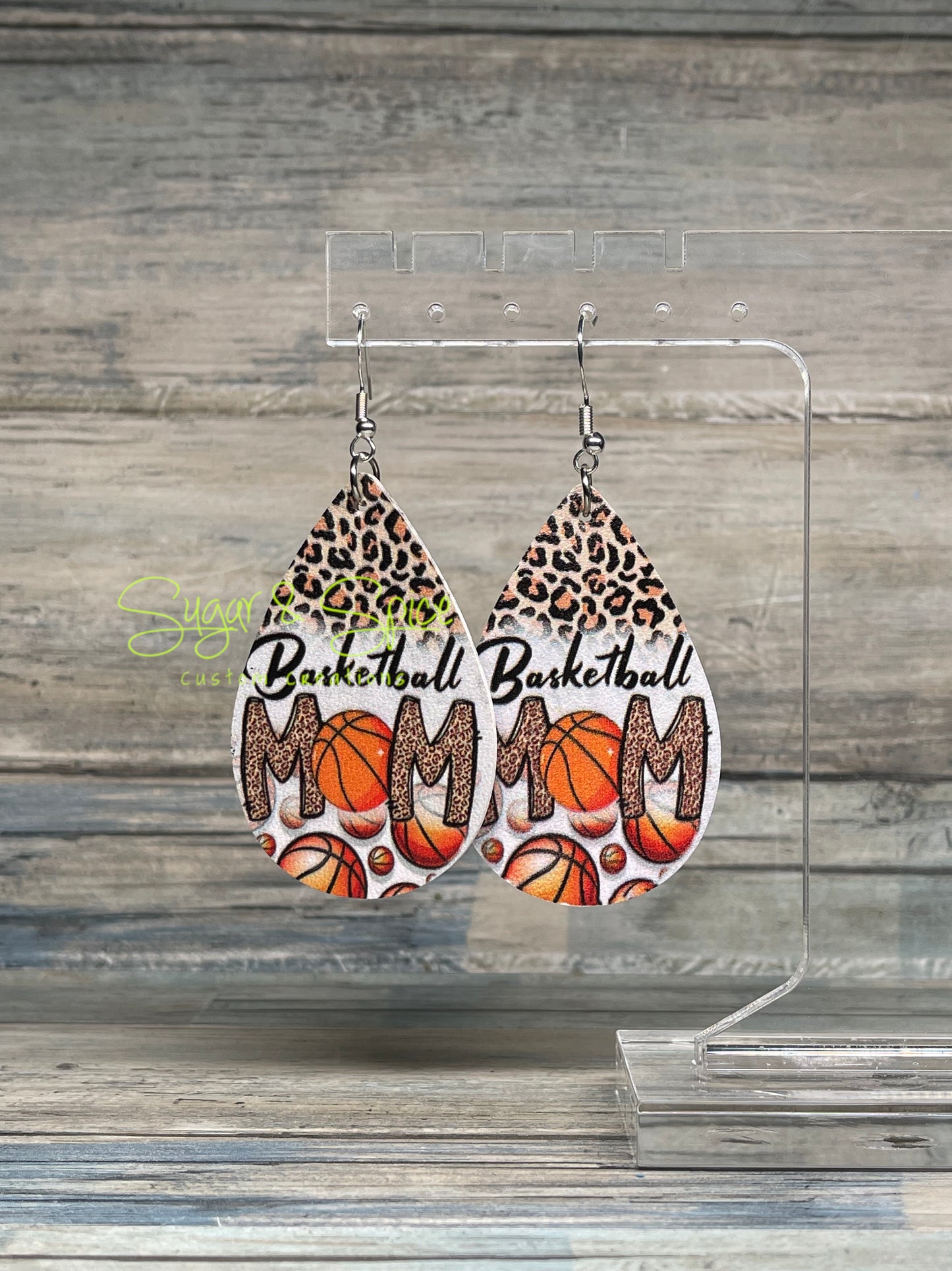 Faux Leather Sport Earrings