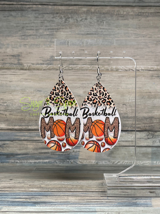 Faux Leather Sport Earrings