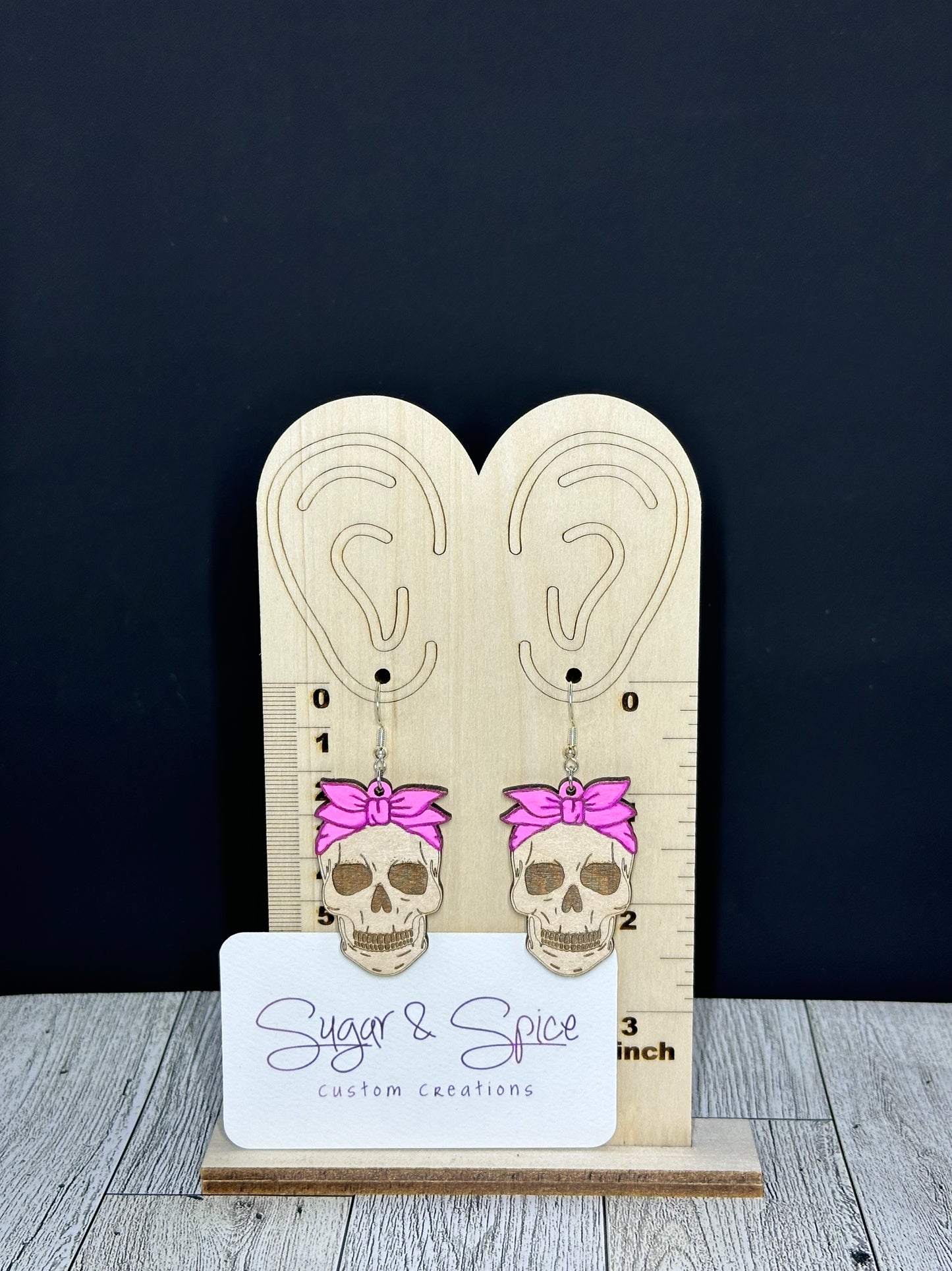 Skeleton Face Lady Earrings