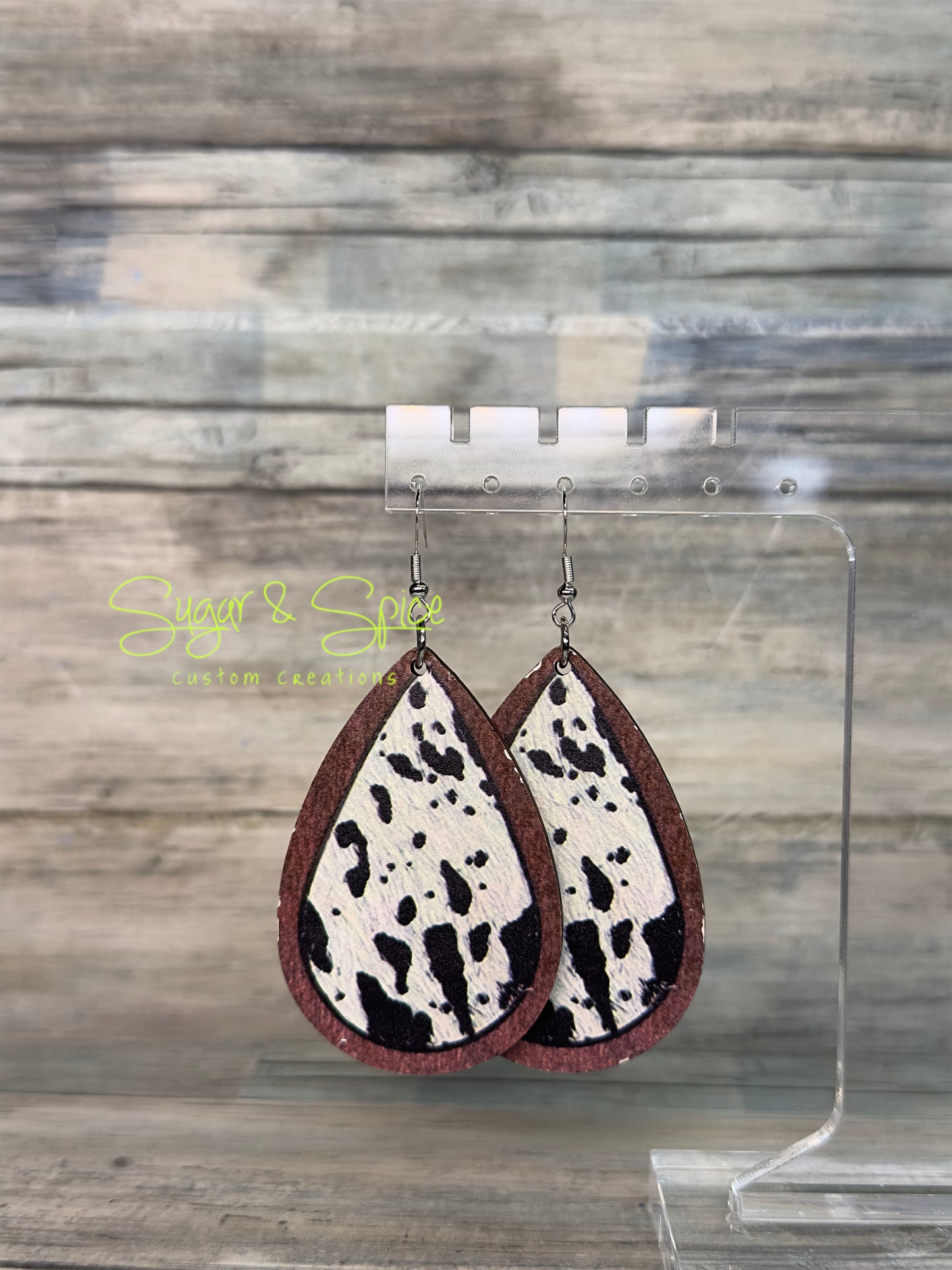 Wooden Variety Western Earrings