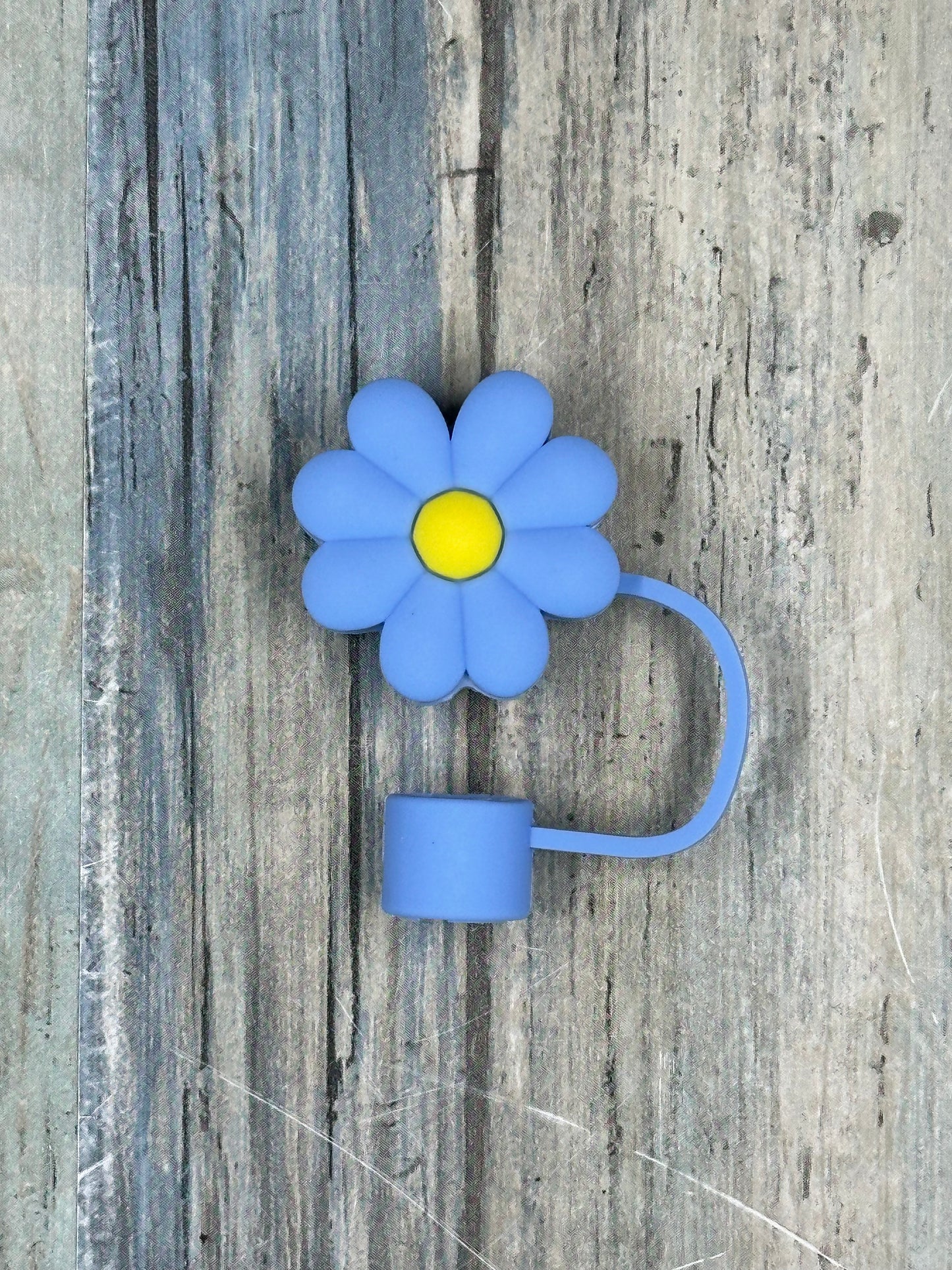 Blue Spring Flower Straw Topper