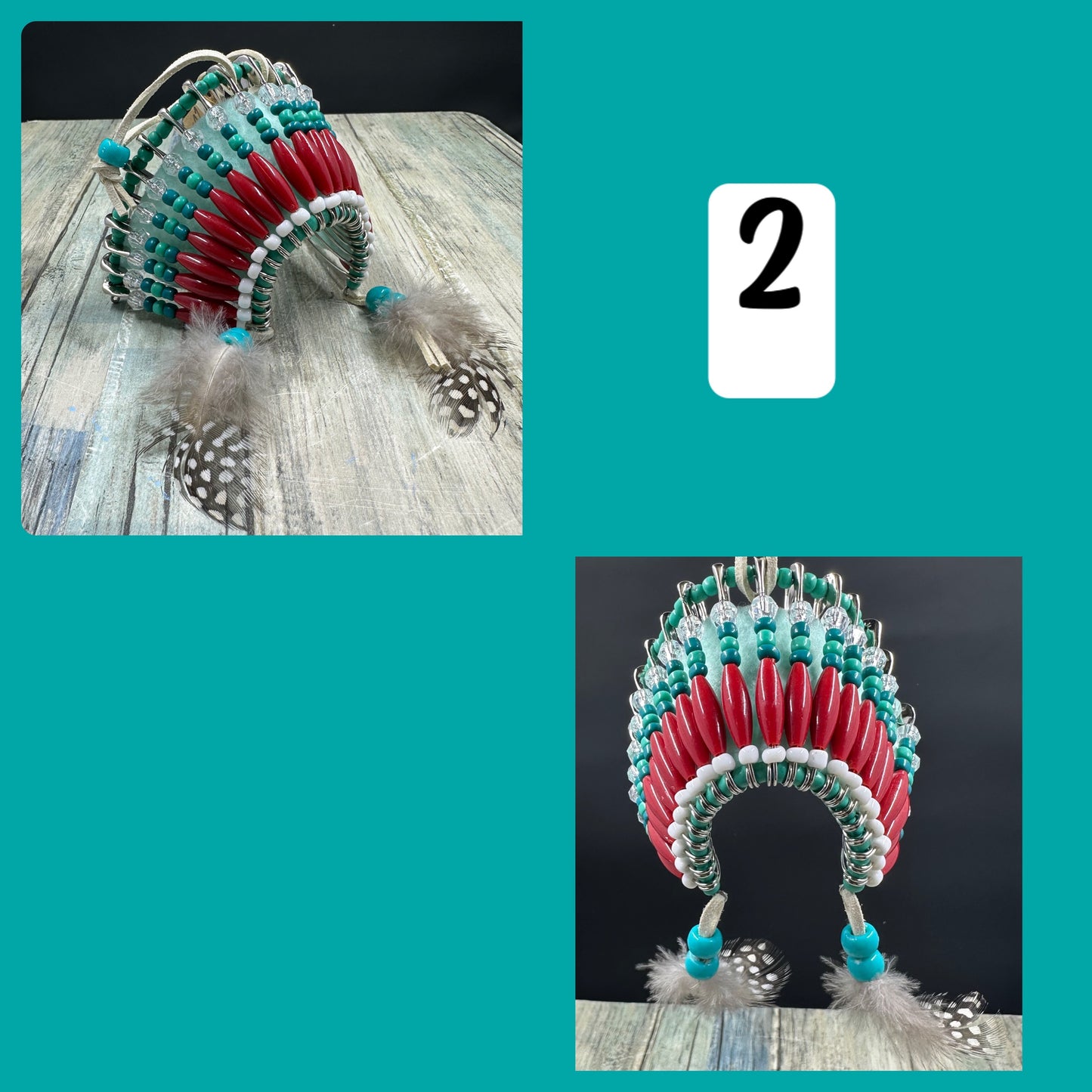 Mini Beaded Native Headdresses