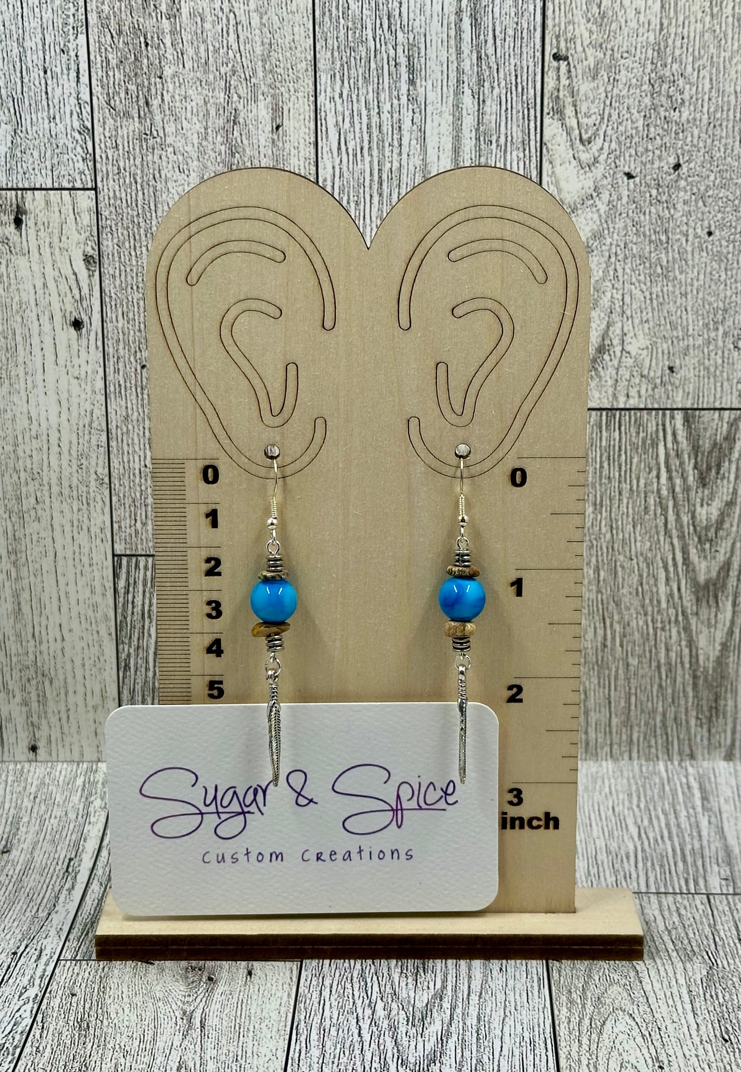 Unique Single Feather Earrings