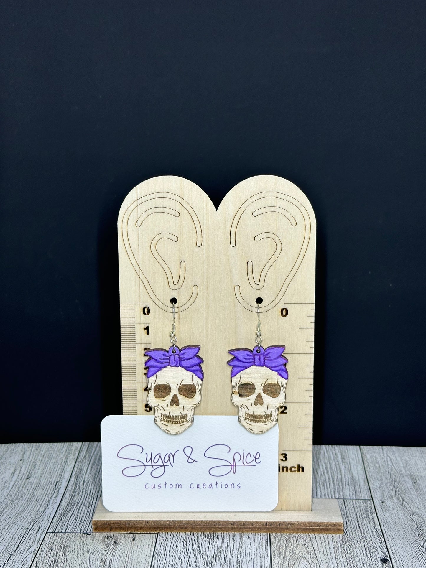 Skeleton Face Lady Earrings