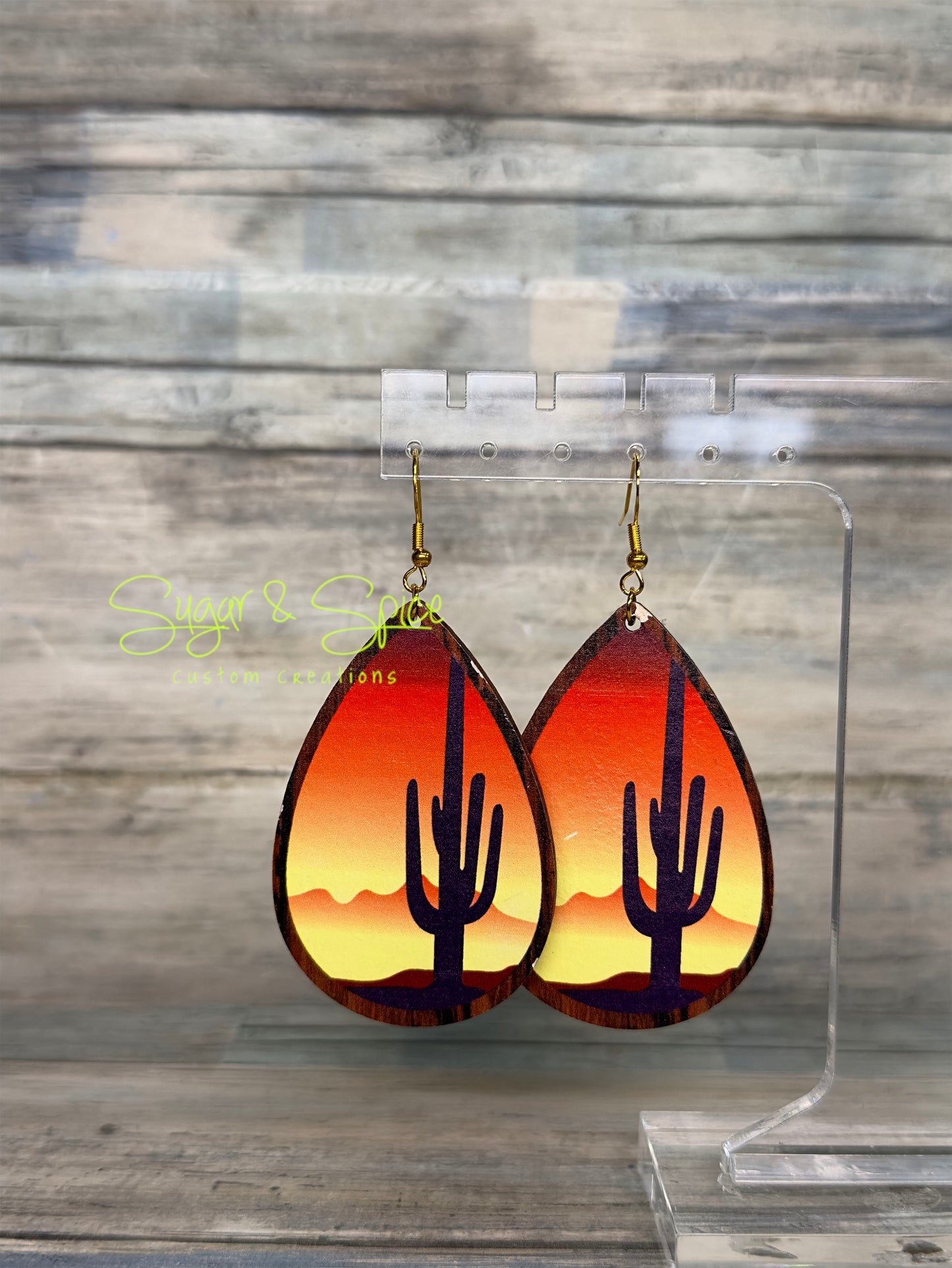 Wooden Variety Western Earrings