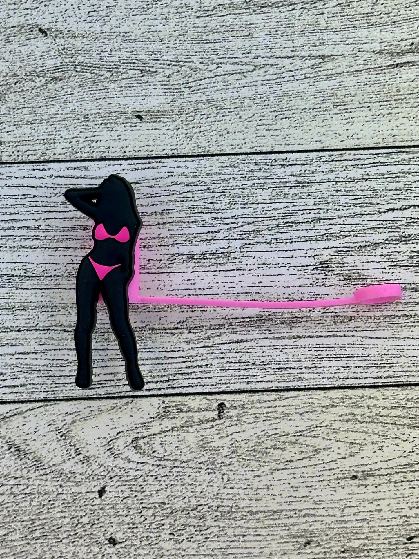 Pink Bikini Women Straw Toppers