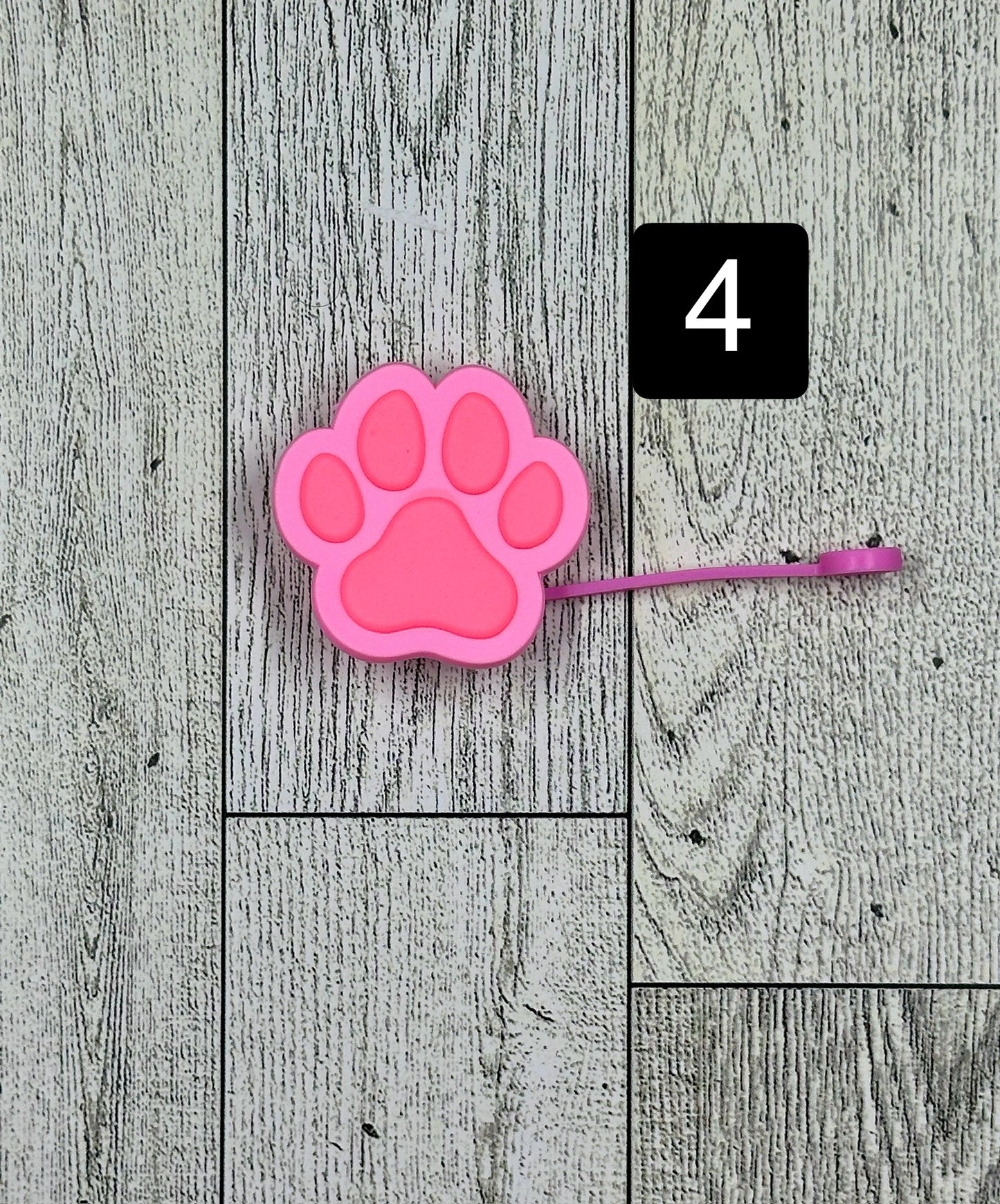 Paw Print Straw Toppers