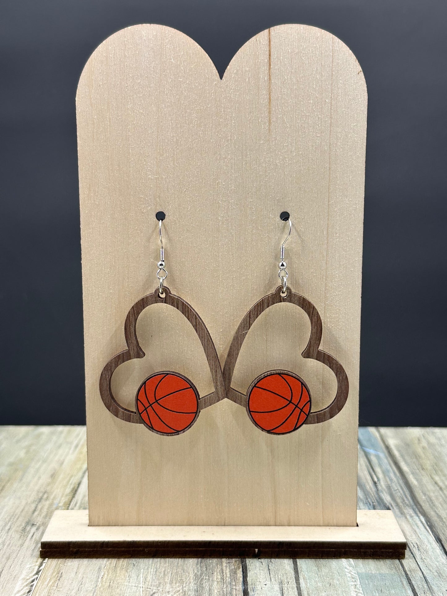 Wooden Sports Earrings