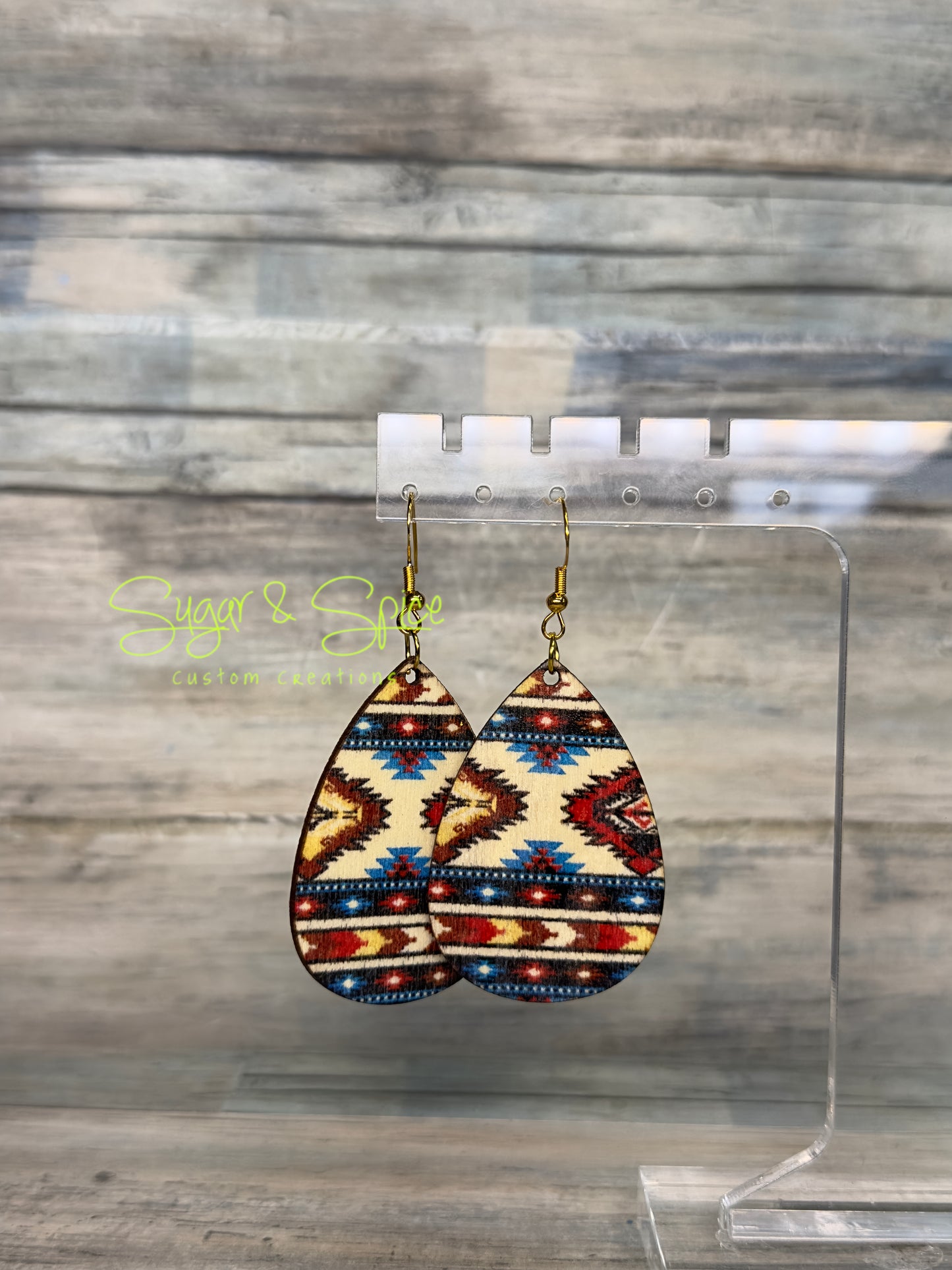 Wooden Variety Western Earrings