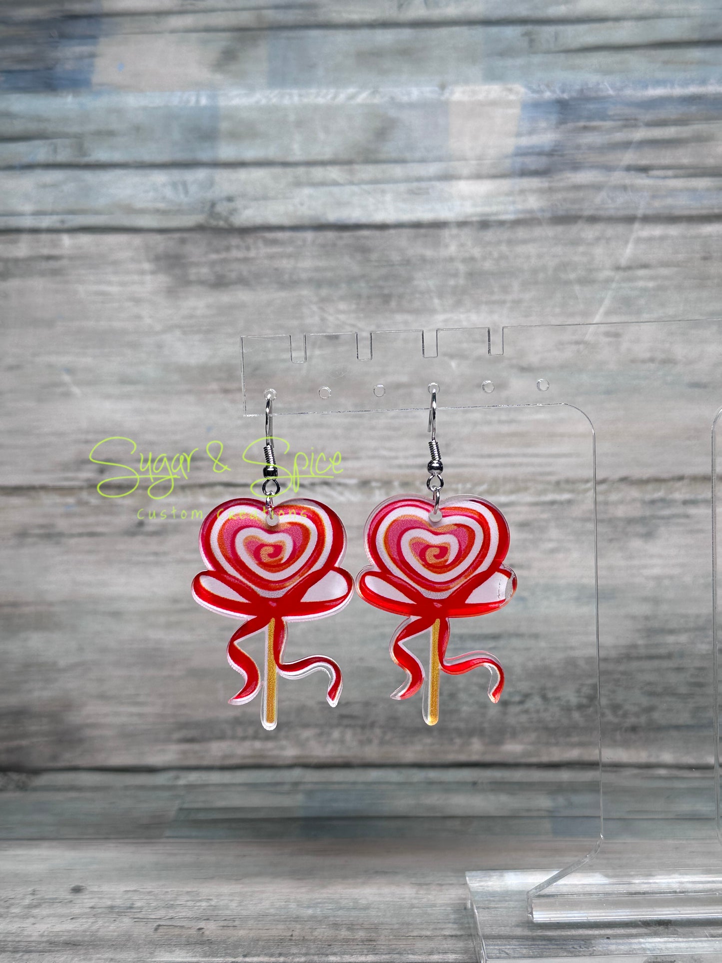 Acrylic Valentine Earrings