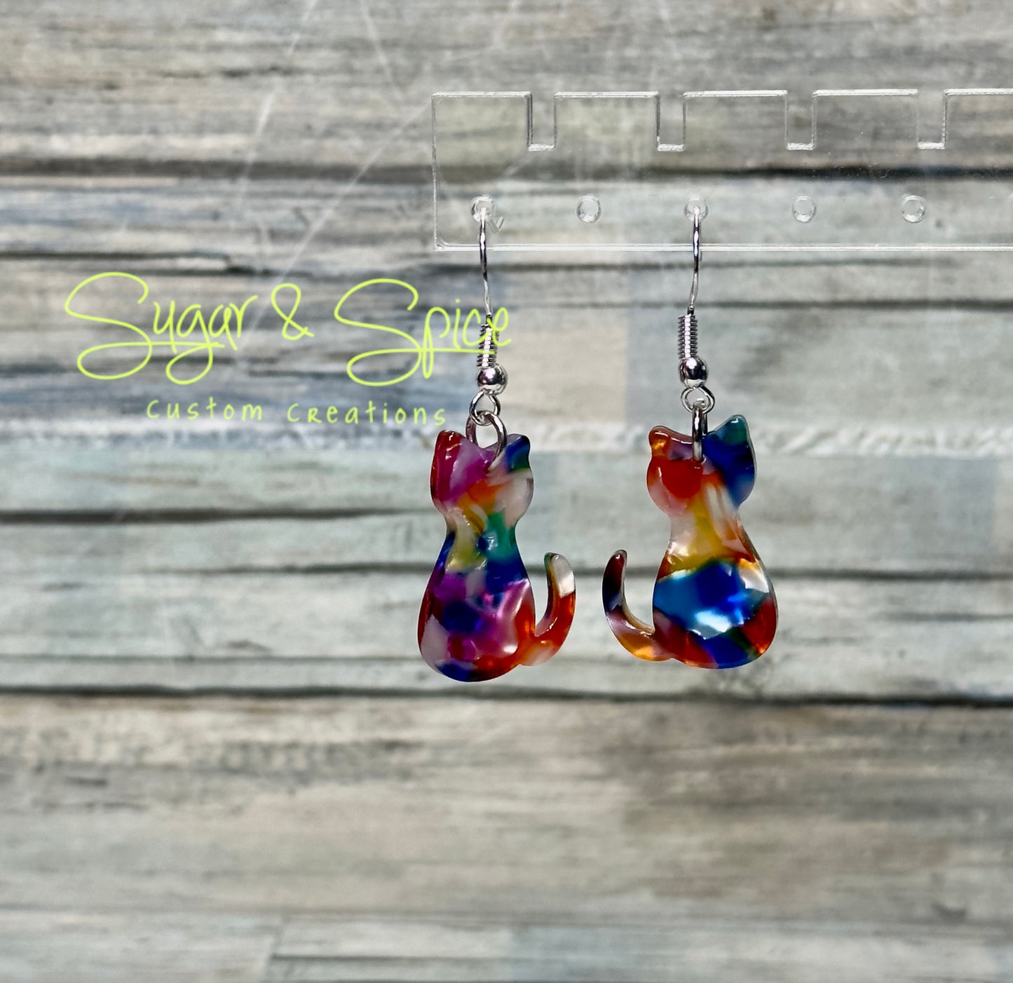 Resin Cat Earrings