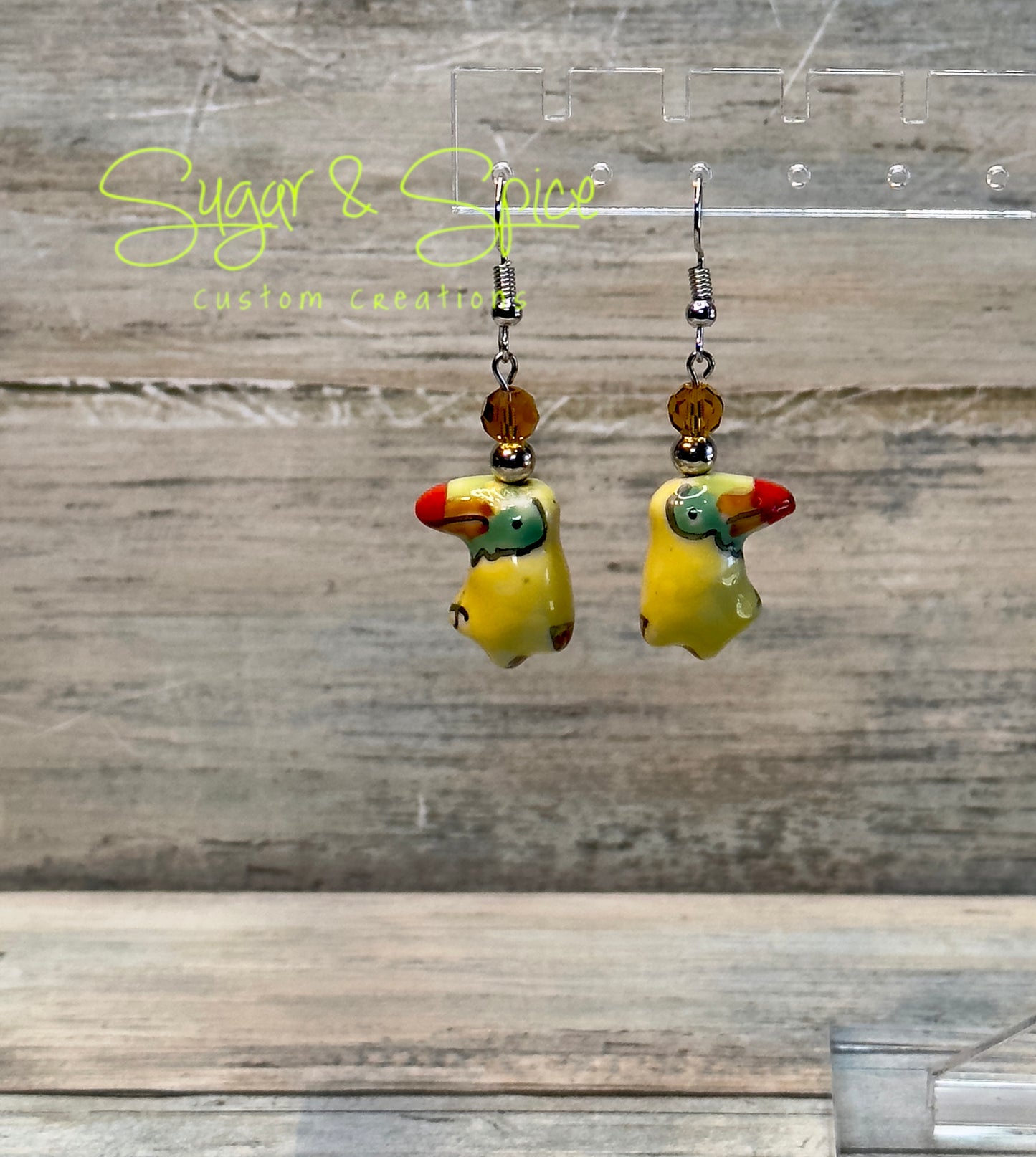 Toucan Dangle Earrings